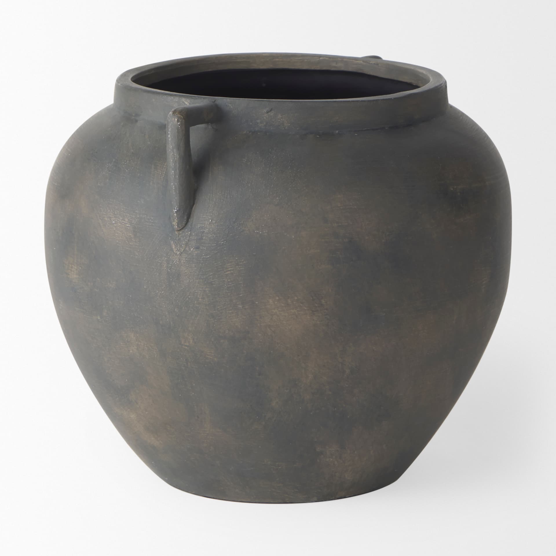 Kilian Short Brown-Gray Double Ear Vase — product photograph