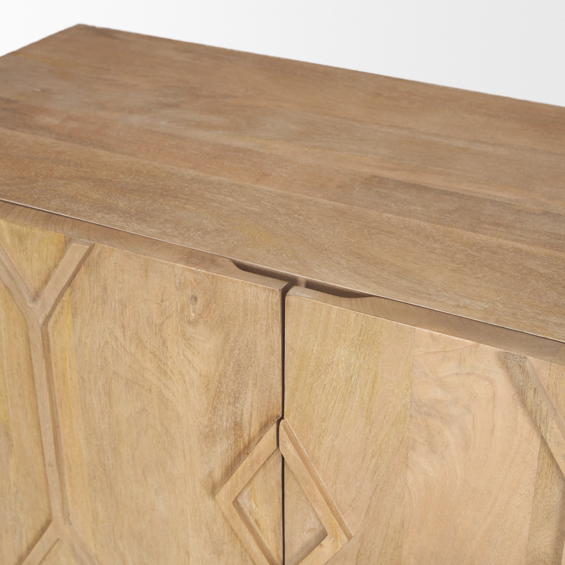 Heera Light Brown Diamond Motif w/ Shelf Accent Cabinet — product photograph