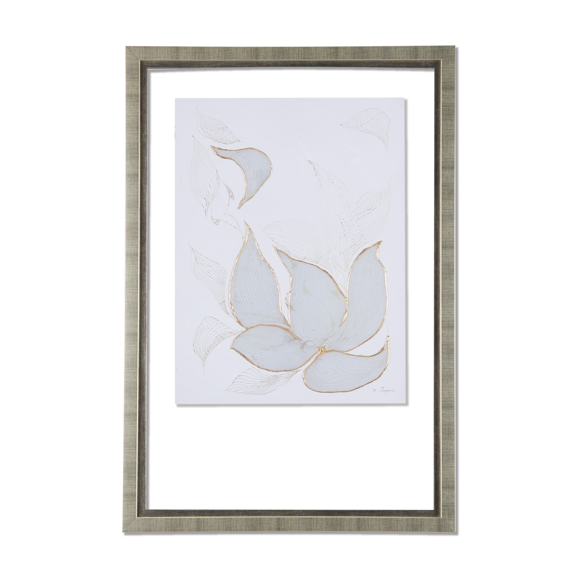 Interplay I by Mercana Studio a Hand Embellished Textured Framed Art Print Matted under Glass — product photograph