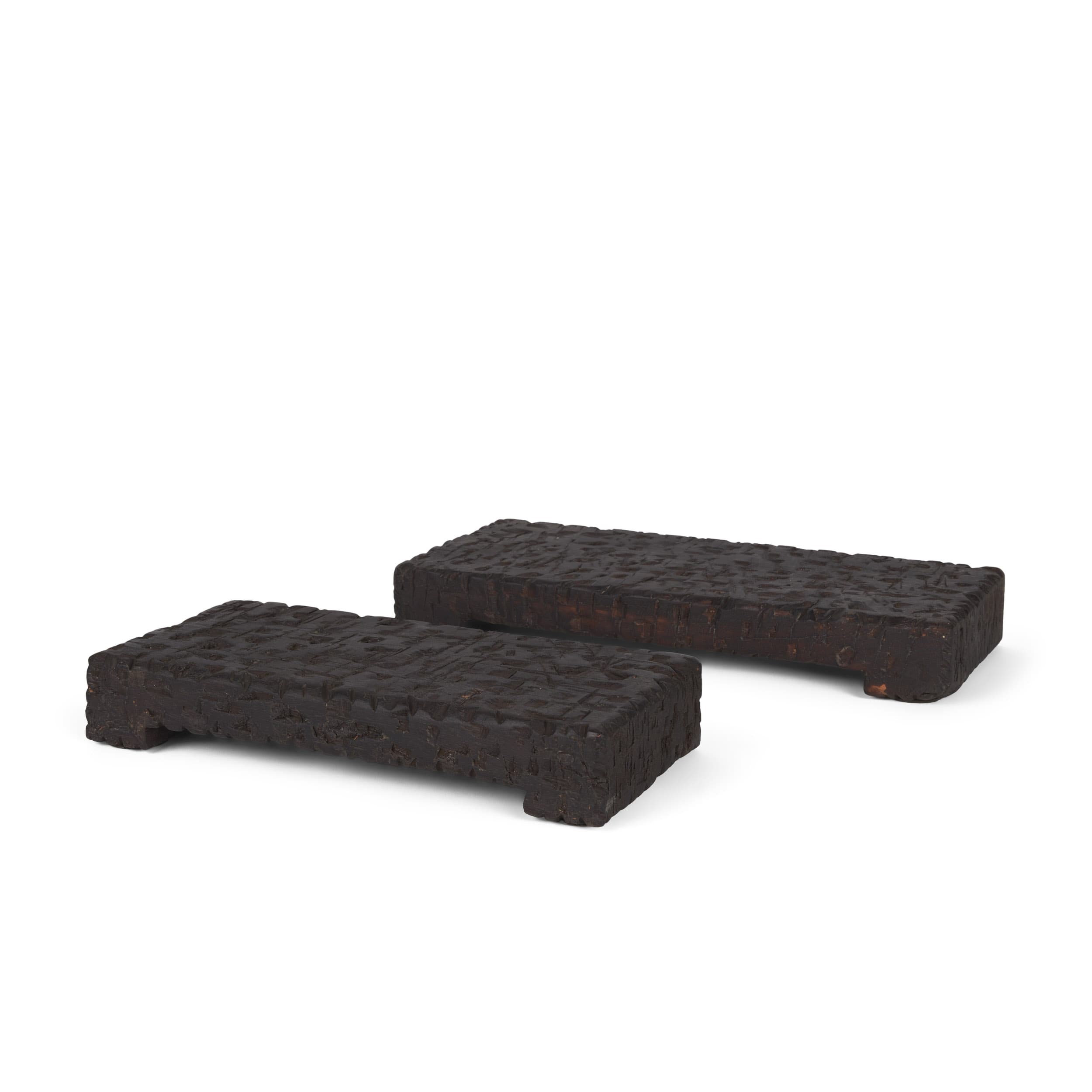 Shira Reclaimed Dark Brown Wooden Riser (Set of 2) — product photograph