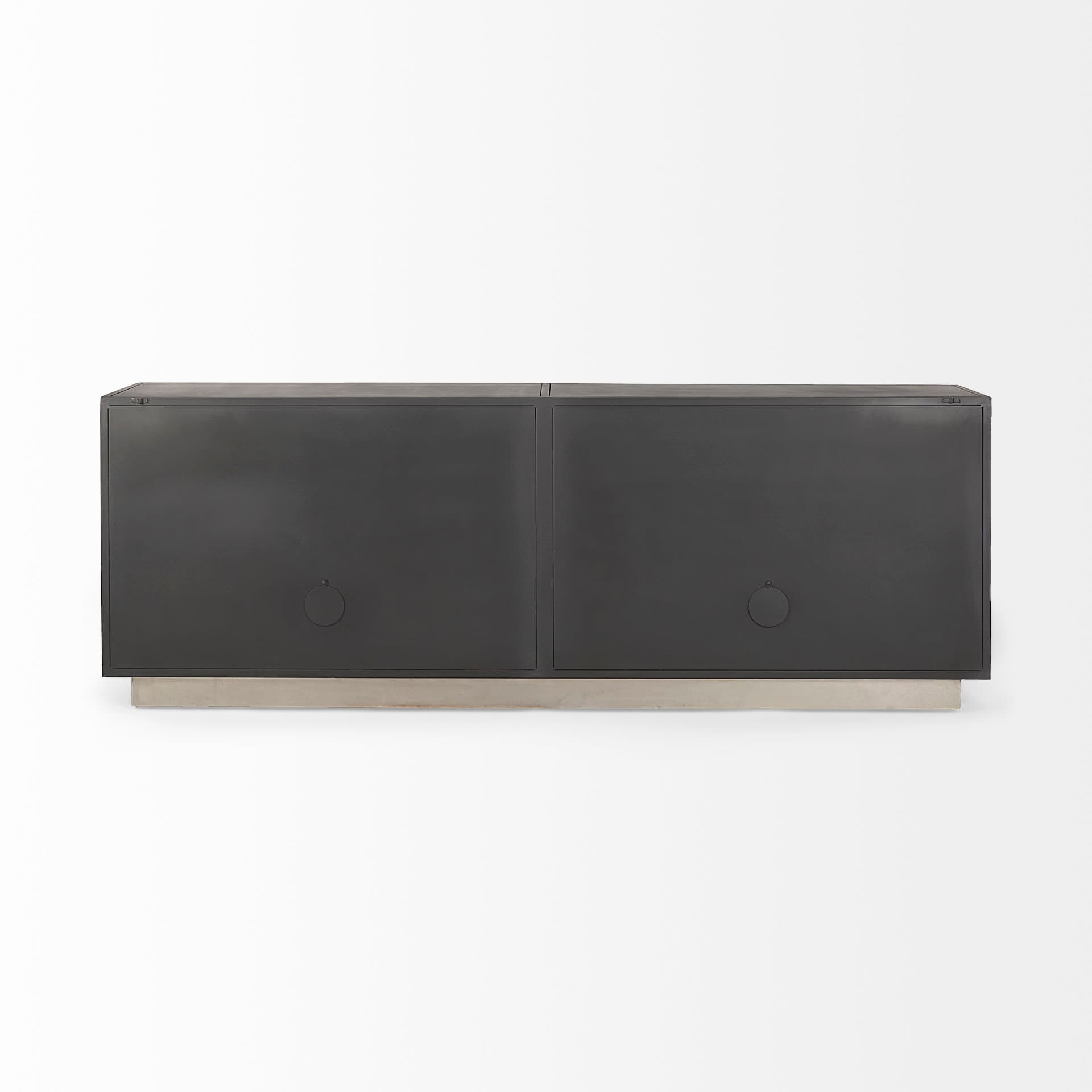 Roxdale 82.0L x 18.0W x 29.0H Acid Wash Metal Sideboard — product photograph