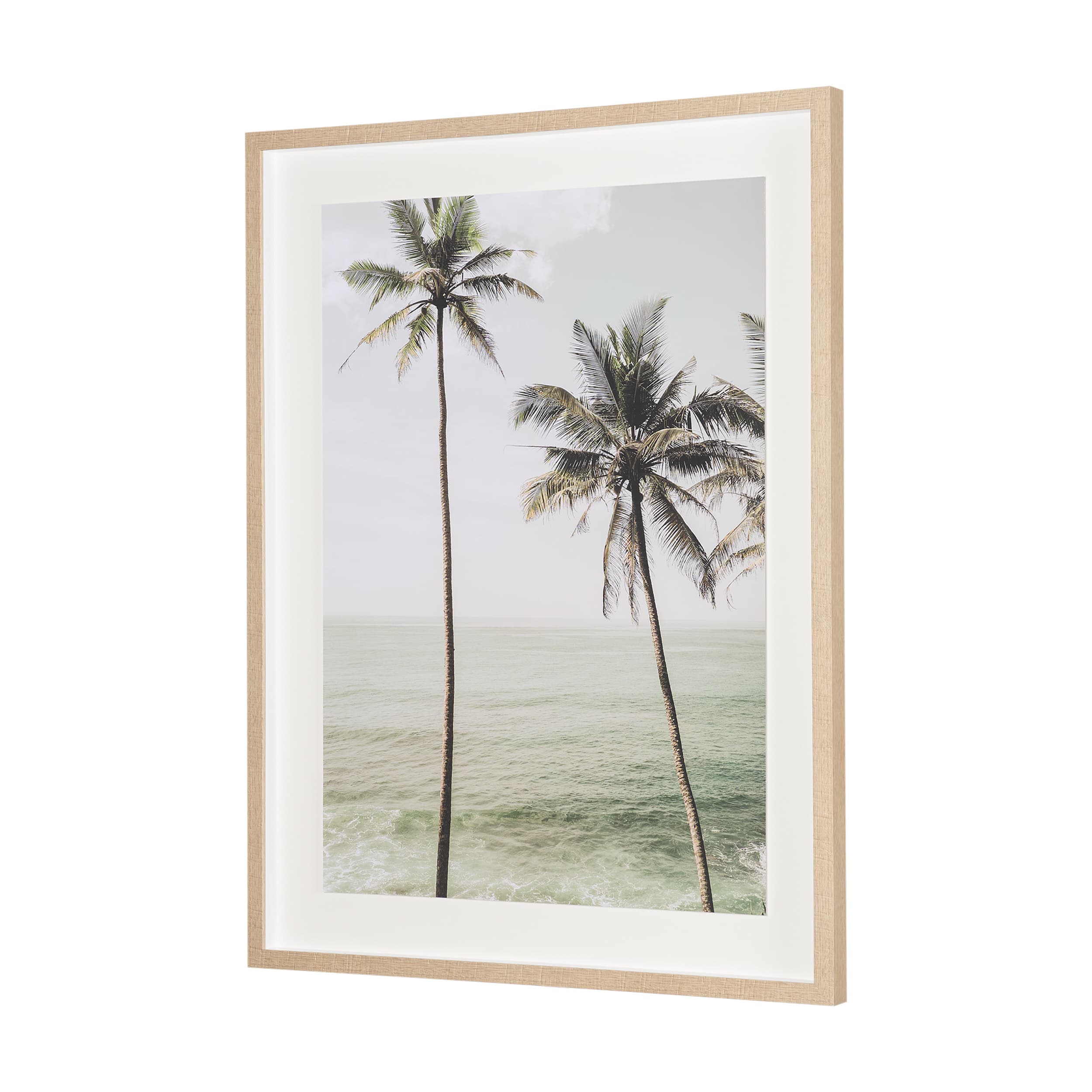 Oceanside Palms by Shot By Clint Framed Photo Print Matted under Glass — product photograph
