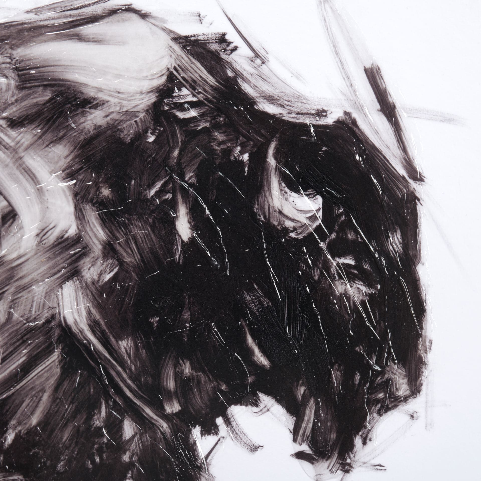 Dynamic Bison I by Ethan Harper a Hand Embellished Textured Framed Art Print Matted under Glass — product photograph