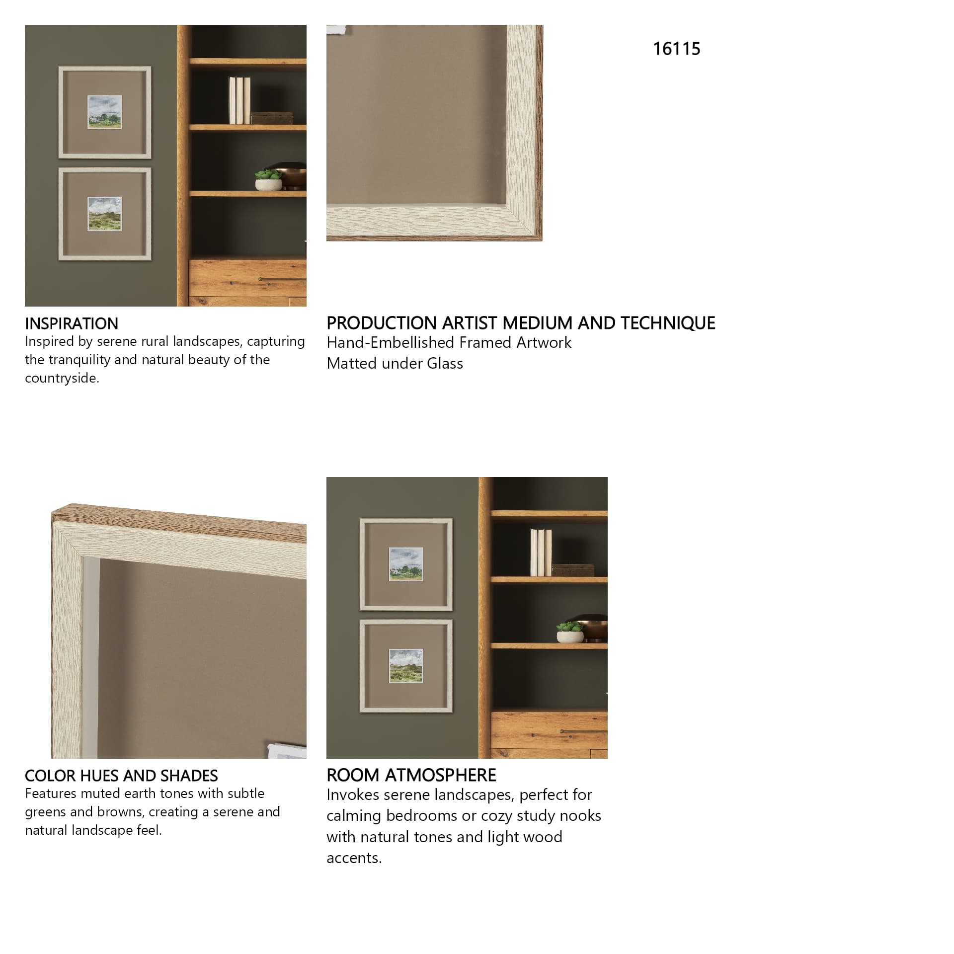Discovery (Set of 2) by Ira Havuka Hand-Embellished Framed Artwork Matted under Glass — product photograph