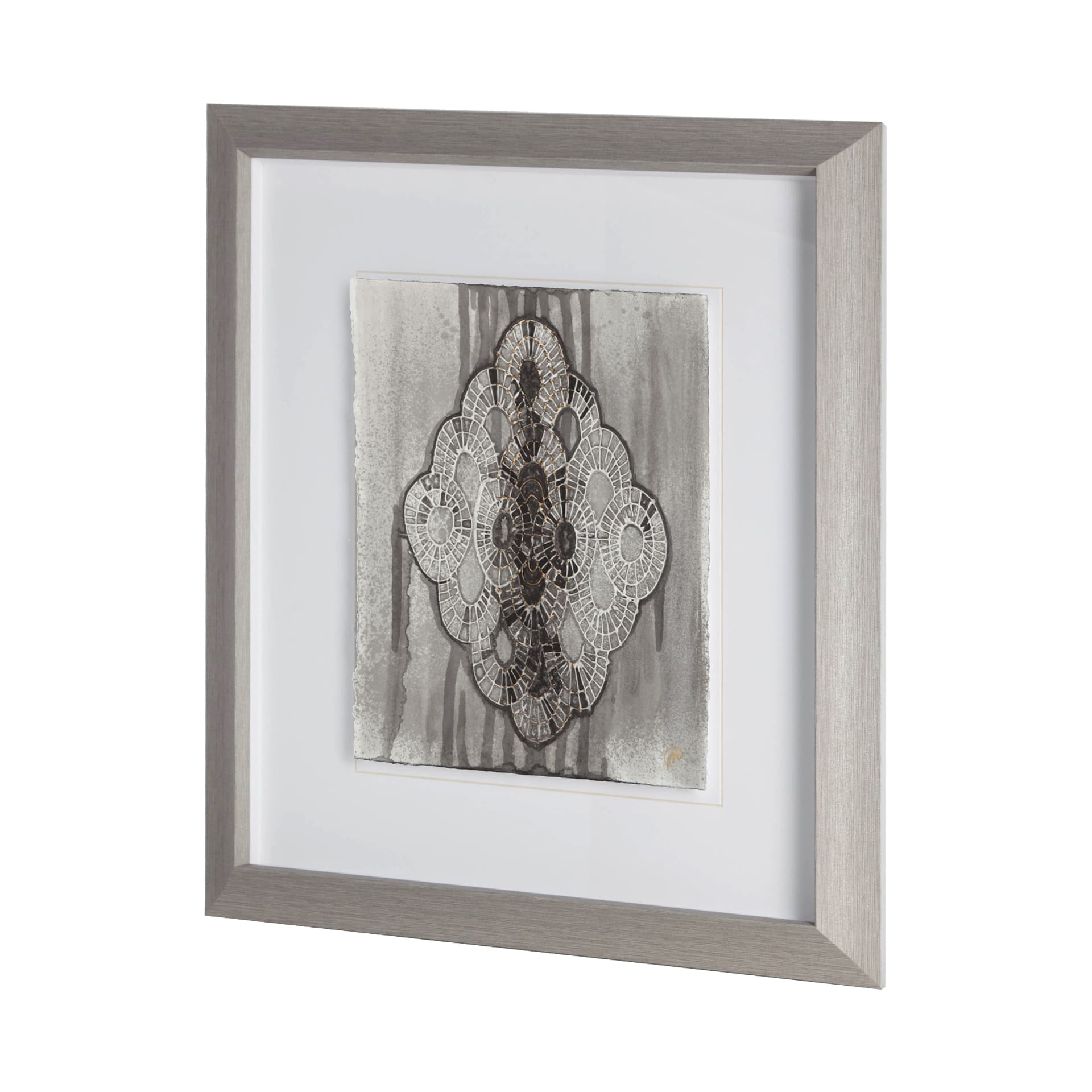 India Pattern I by Studio M a handmade Original Framed Artwork under Glass — product photograph