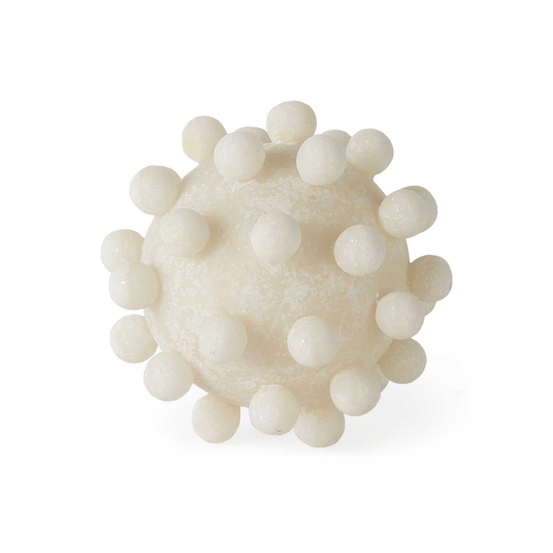 Malo 4.7L x 4.7W x 4.7H Cream Resin Small Sphere Decorative Object — product photograph
