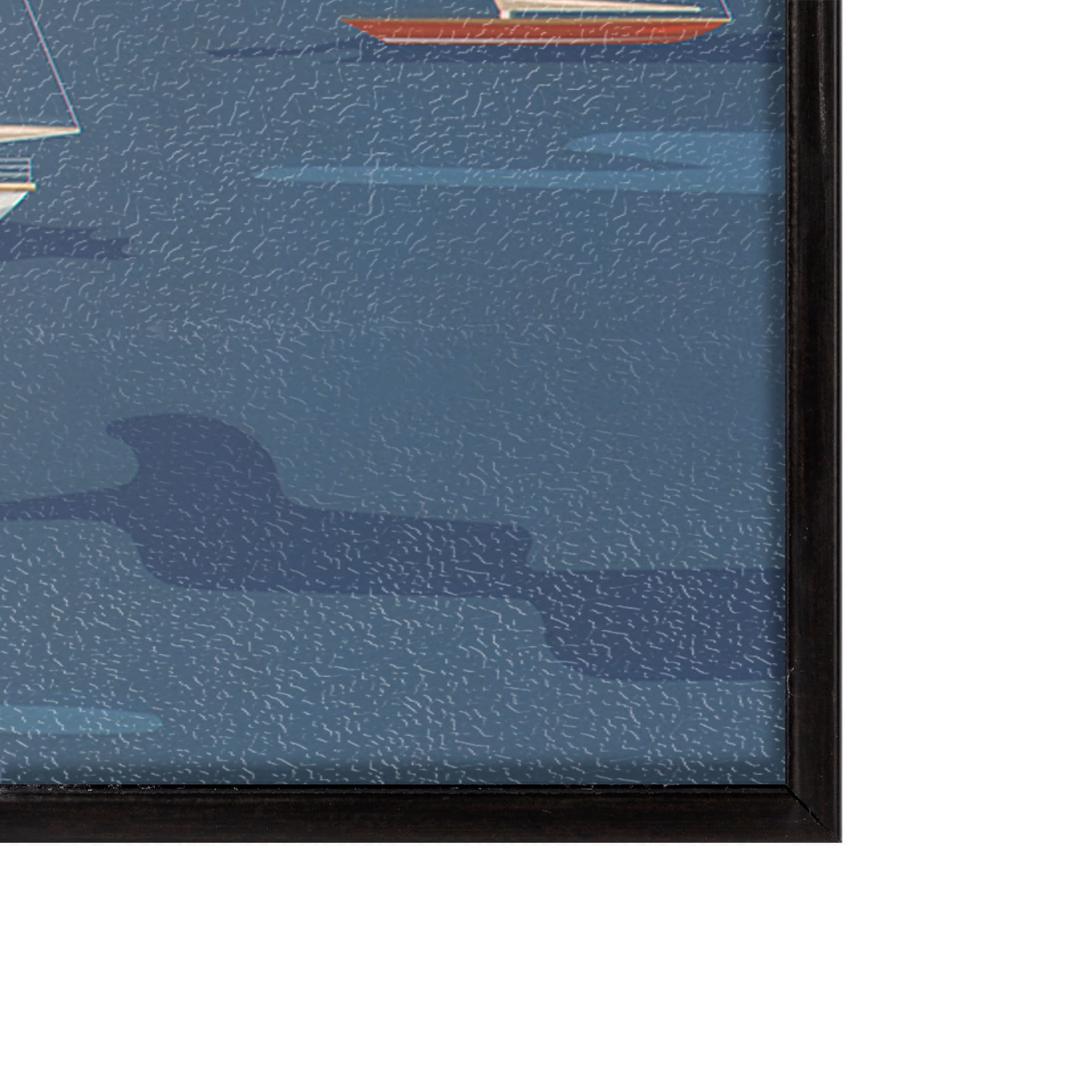 Lunenburg Go Canada (SM) by Mercana Studio a Hand Embellished Decograph Framed Art Print — product photograph
