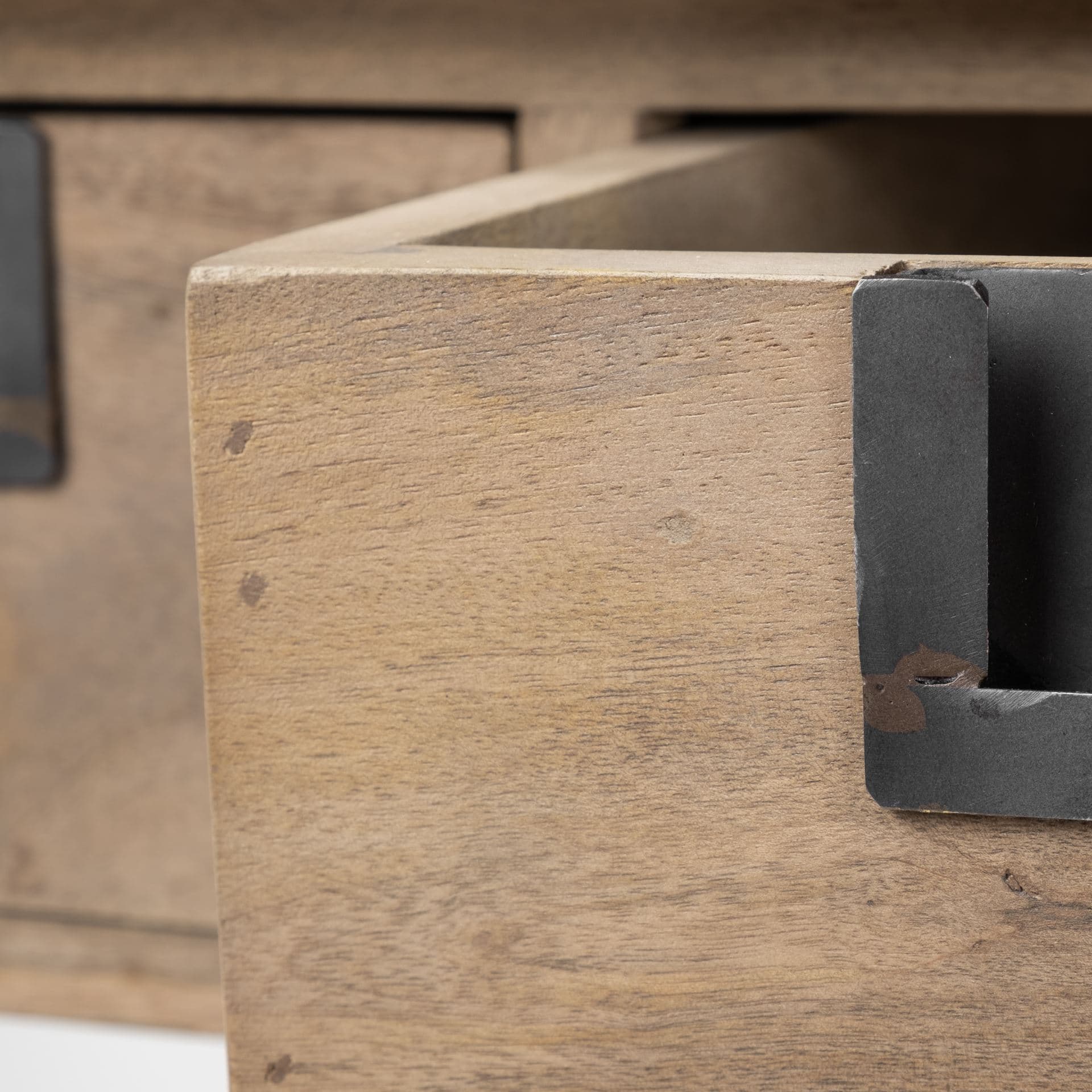 Harrelson III 72L x 18W Brown Wood 4 Drawer Console Table — product photograph