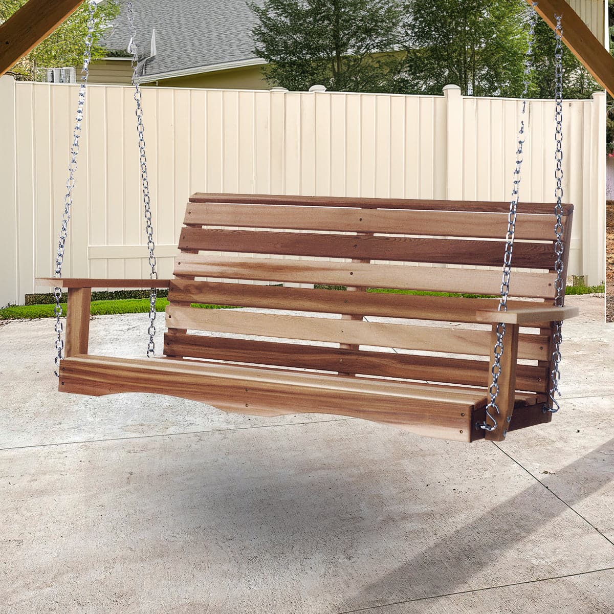 4-Ft Cedar Porch Swing — product photograph