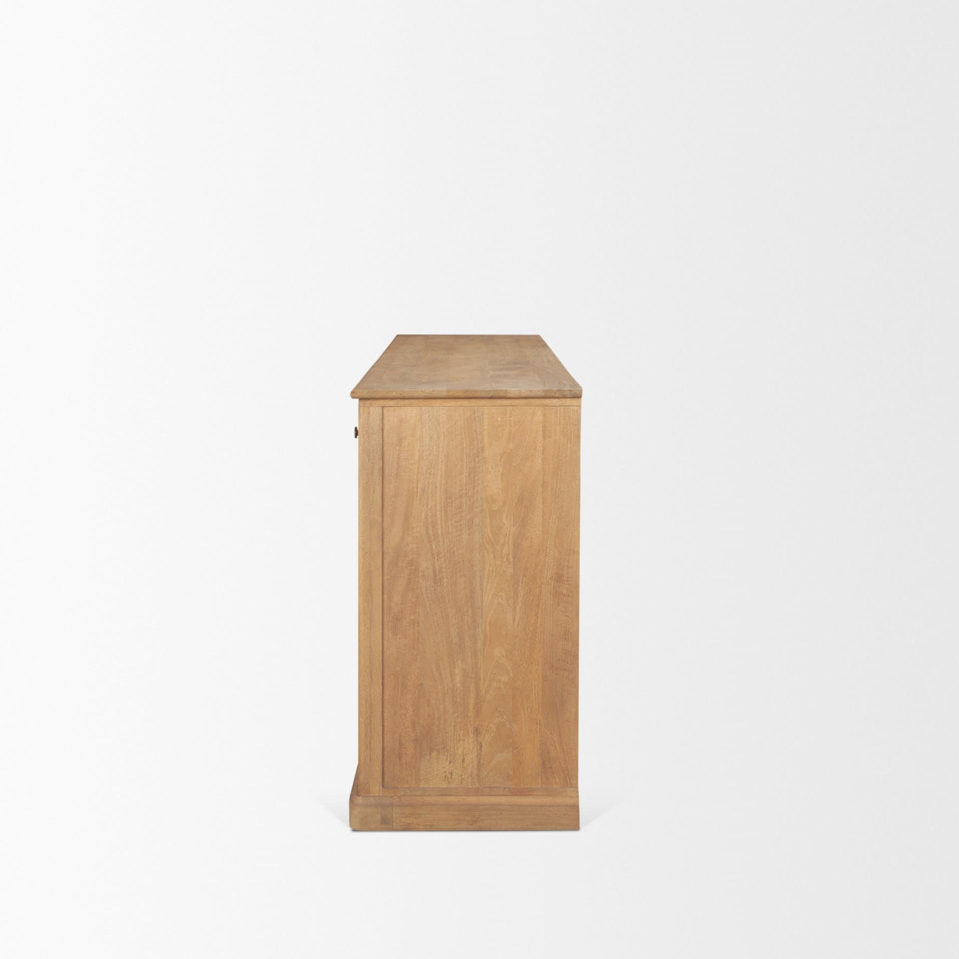 Baron Light Brown Solid Wood w/ Antiqued Brass Knobs 3-Drawer 6-Door Sideboard — product photograph