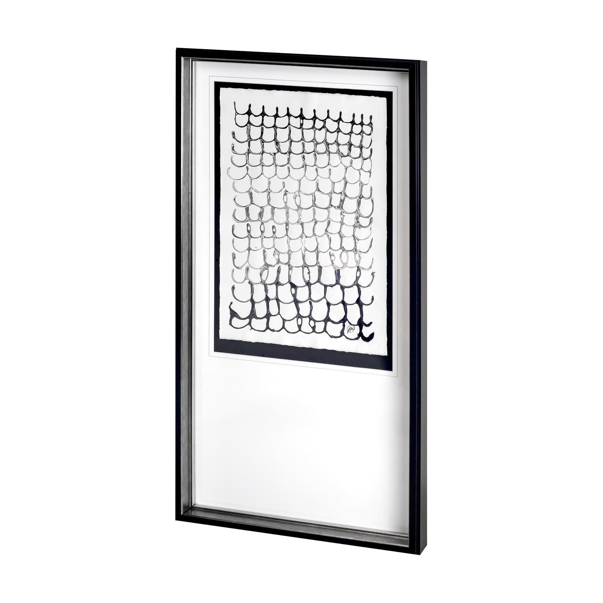 Lines II by Studio M a handmade Original Framed Artwork under Glass — product photograph