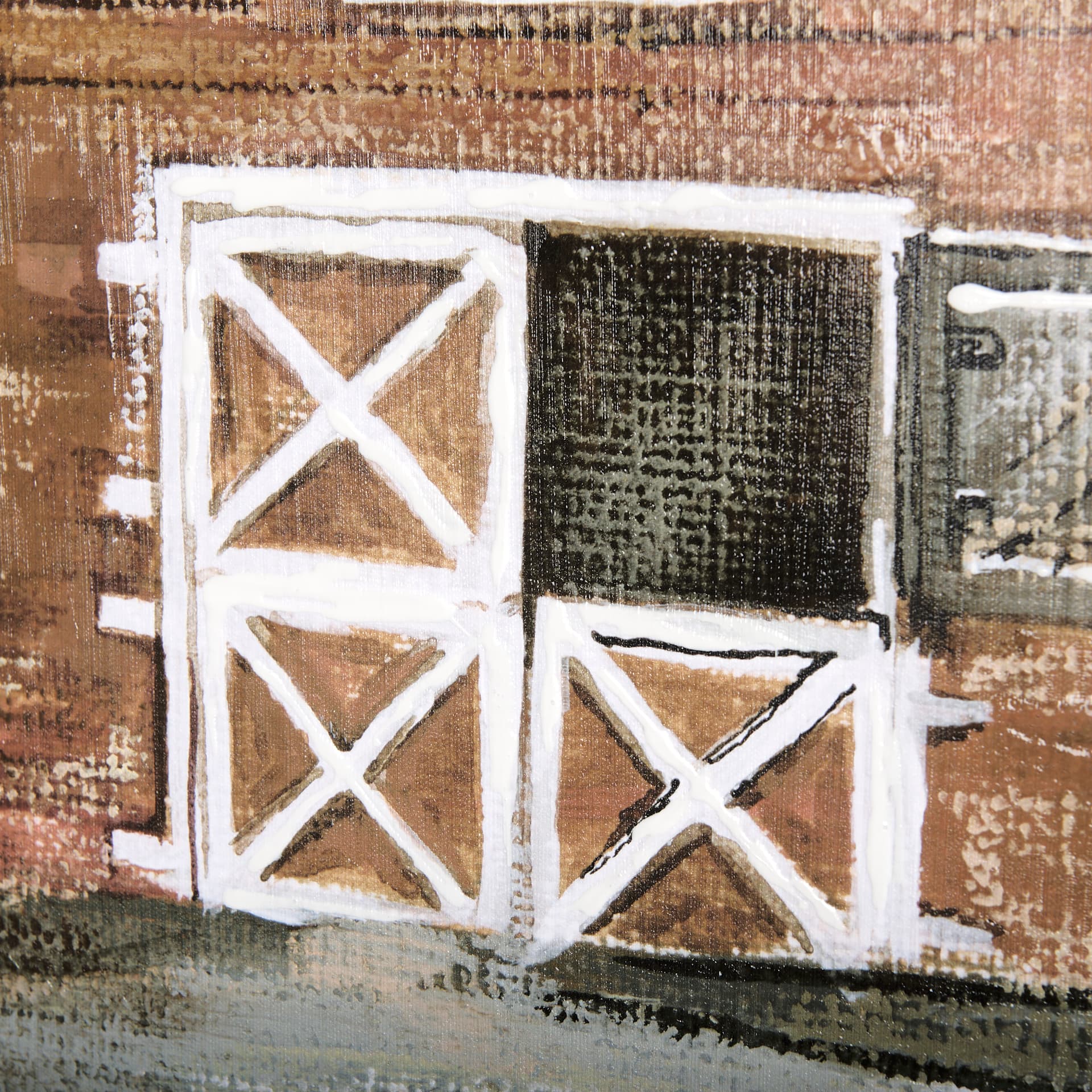 Old Barn IV by Mercana Studio a Hand Embellished Textured Canvas — product photograph