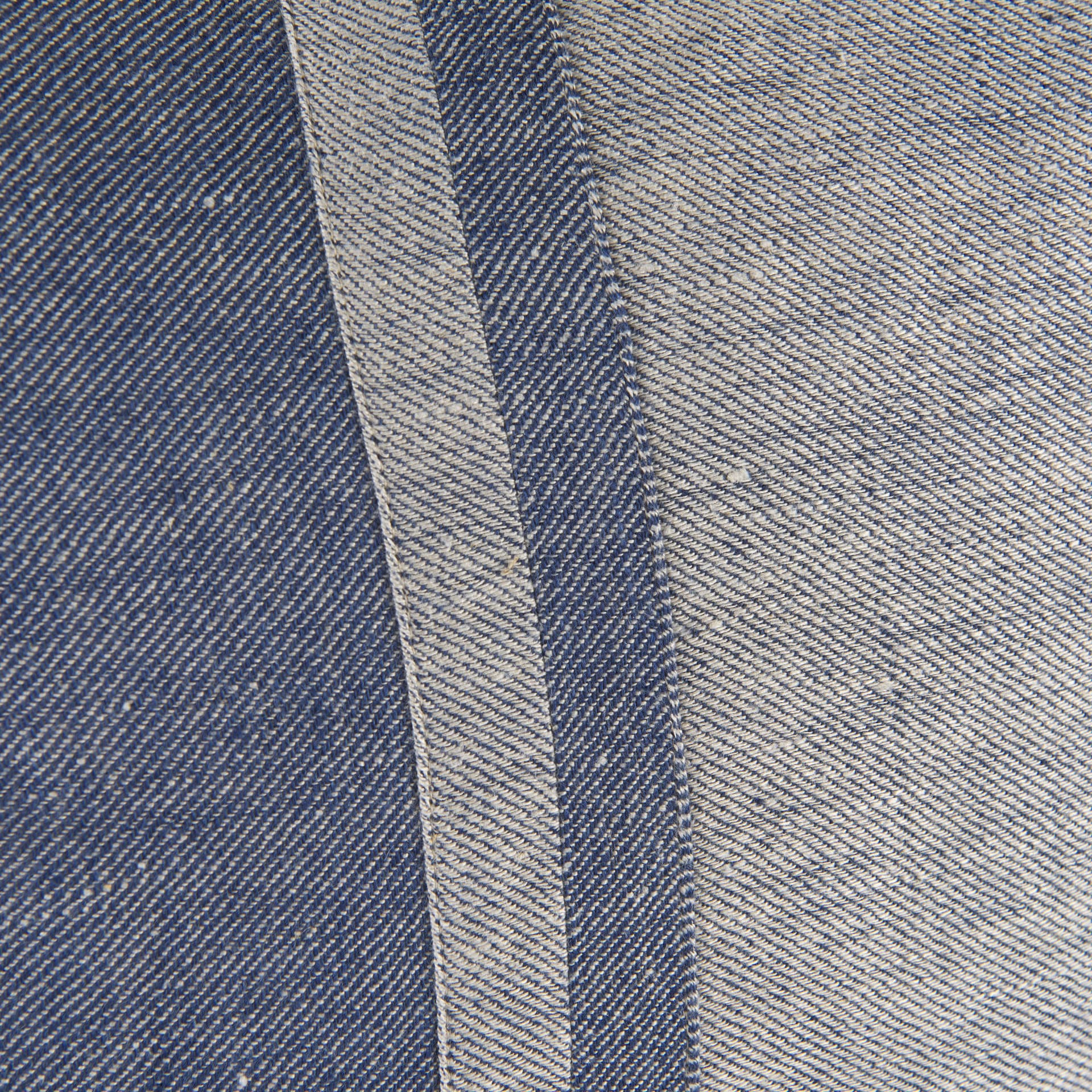 Aubrielle 20x20 Gray and Blue Fabric Color Blocked Pillow Cover — product photograph