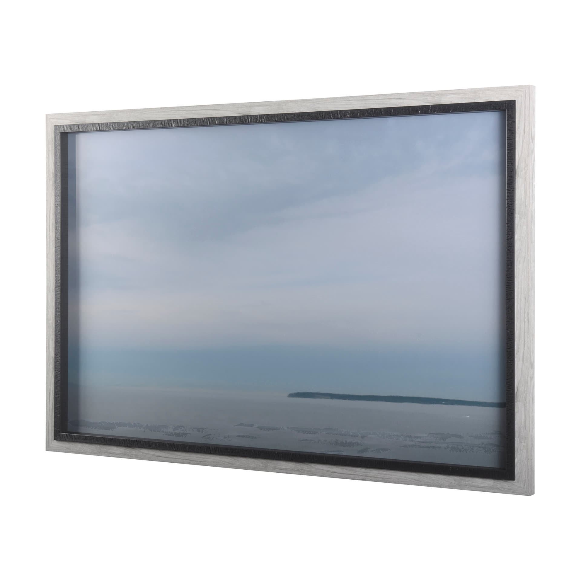 Point Roberts by Mercana Studio a Hand Embellished Textured Framed Photo Art Print Matted under Glas — product photograph