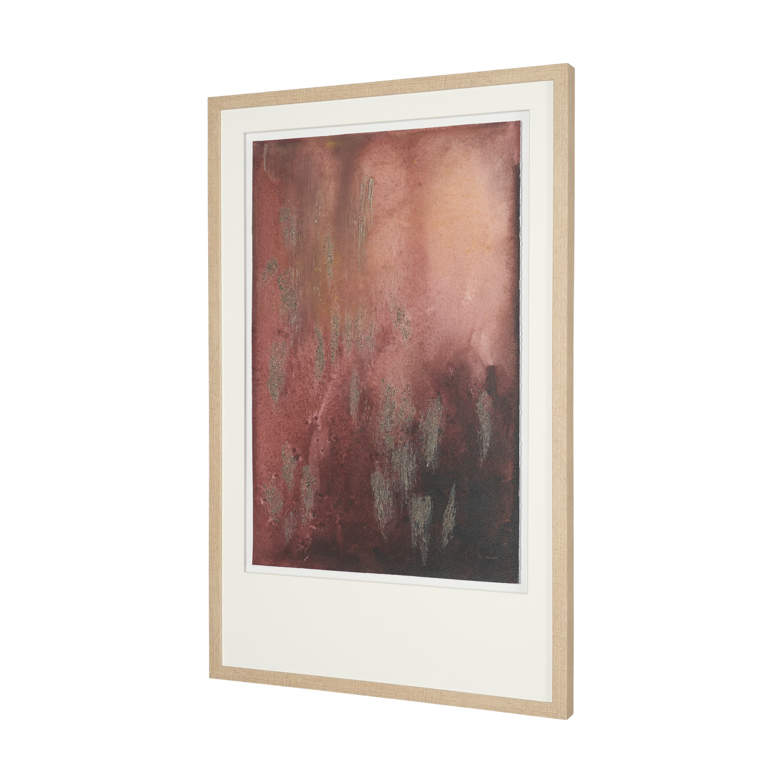 Aged In Silence I by Ira Havuka Hand-Embellished Textured Framed Artwork Matted under Glass — product photograph