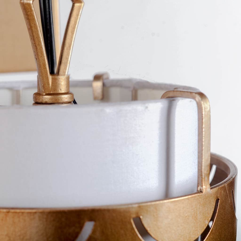 Brasseur IV 10.5x22 Gold Toned Metal Fish Scale Wall Sconce — product photograph