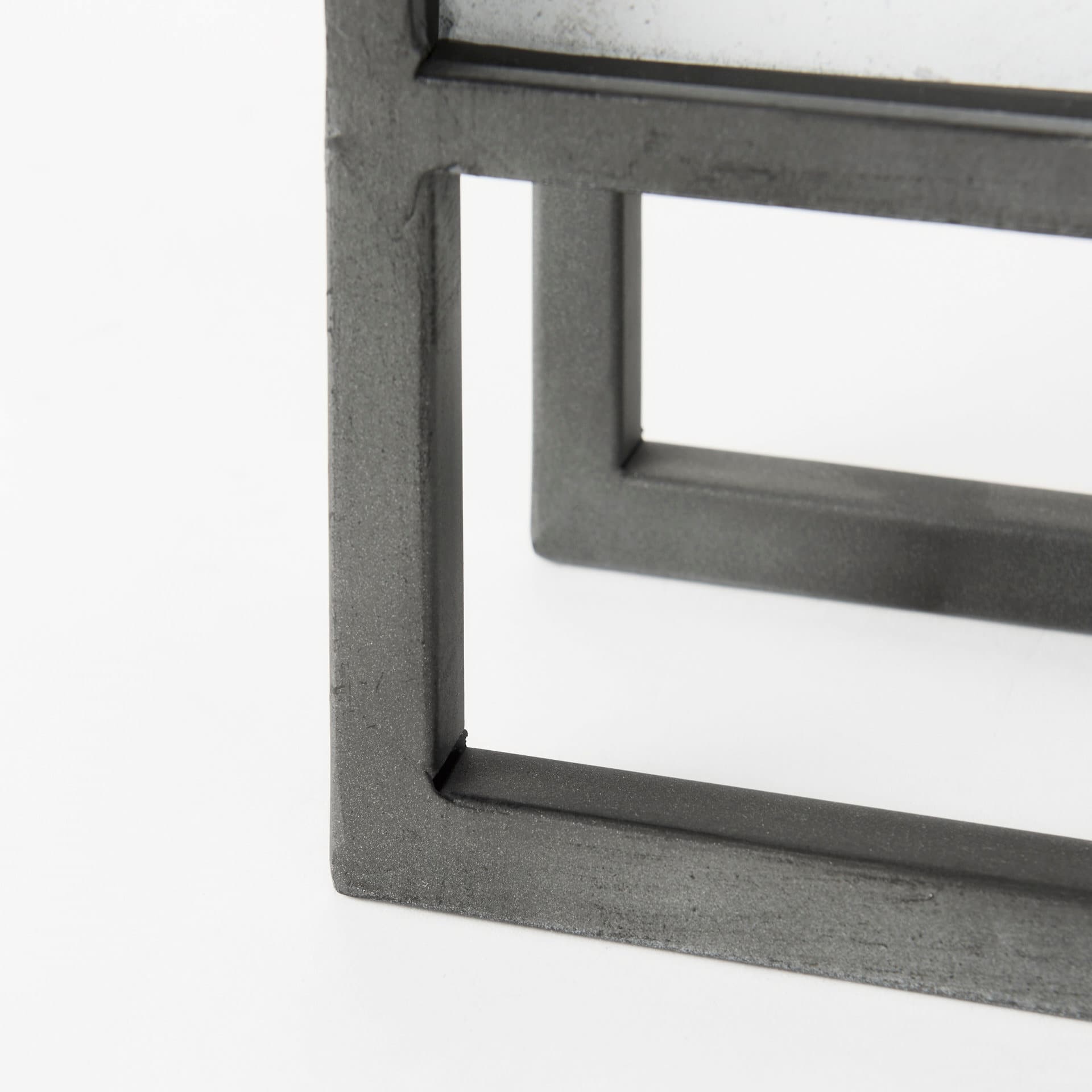 Felix Gray Metal Square Table Clock — product photograph