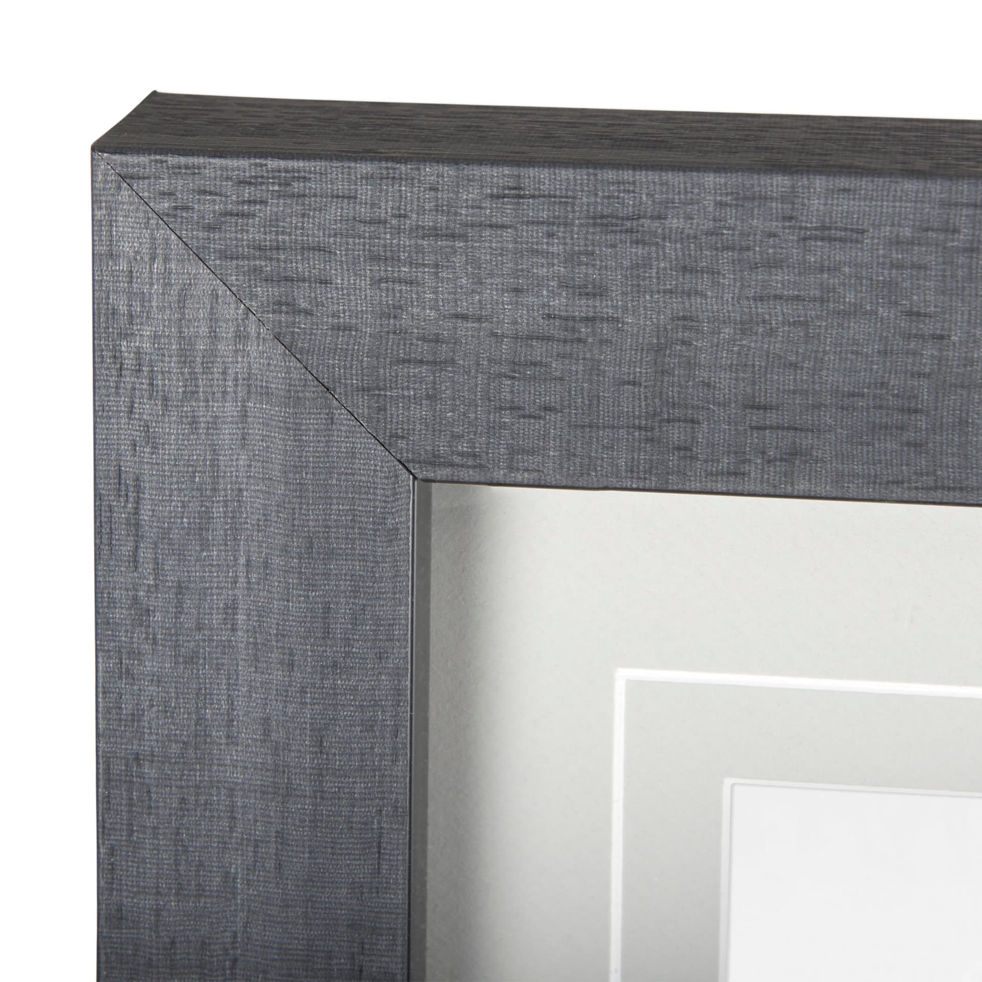 Grey & White Barn Ii by Mercana Studio Hand Embellished Textured Framed Photo Art Print Matted under — product photograph