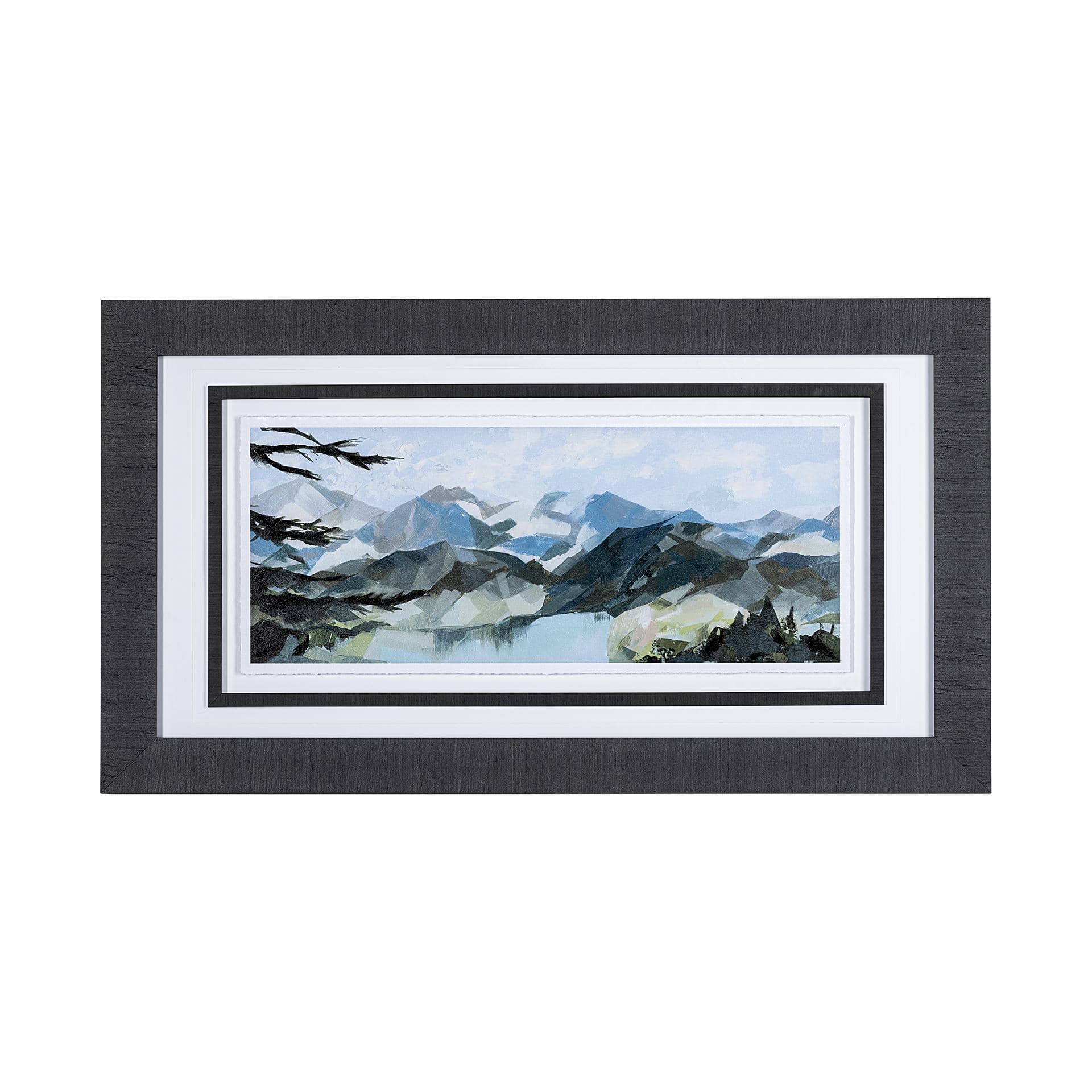 Vista I by Mercana Studio a Hand Embellished Textured Framed Art Print Matted under Glass — product photograph