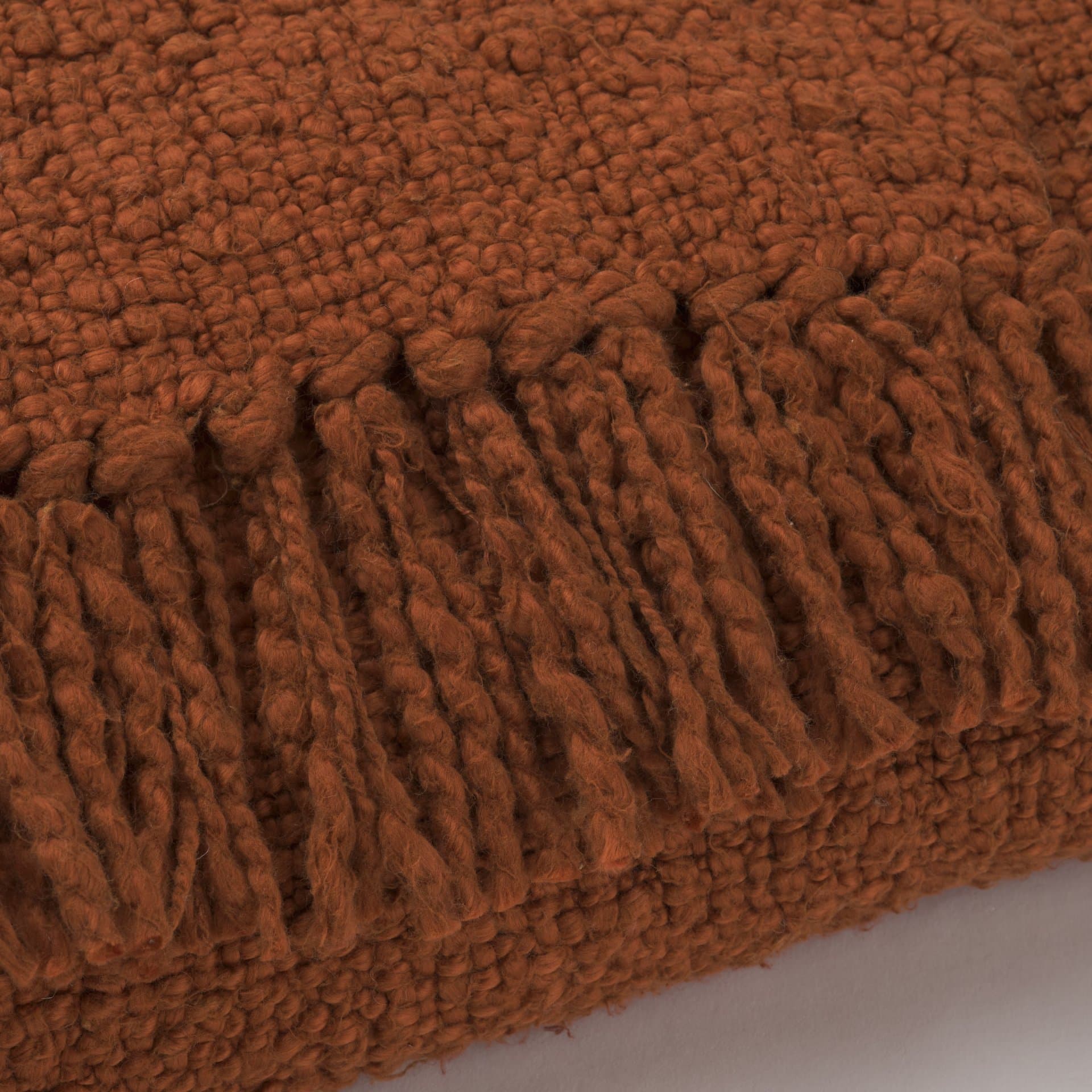 Kambal Copper Rust Woven Cotton Throw Blanket — product photograph