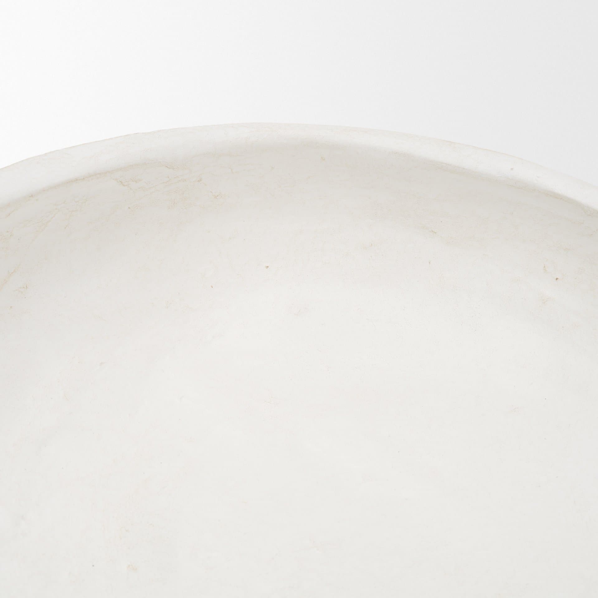 Punto Large White Paper Mache Dotted Centerpiece Bowl — product photograph