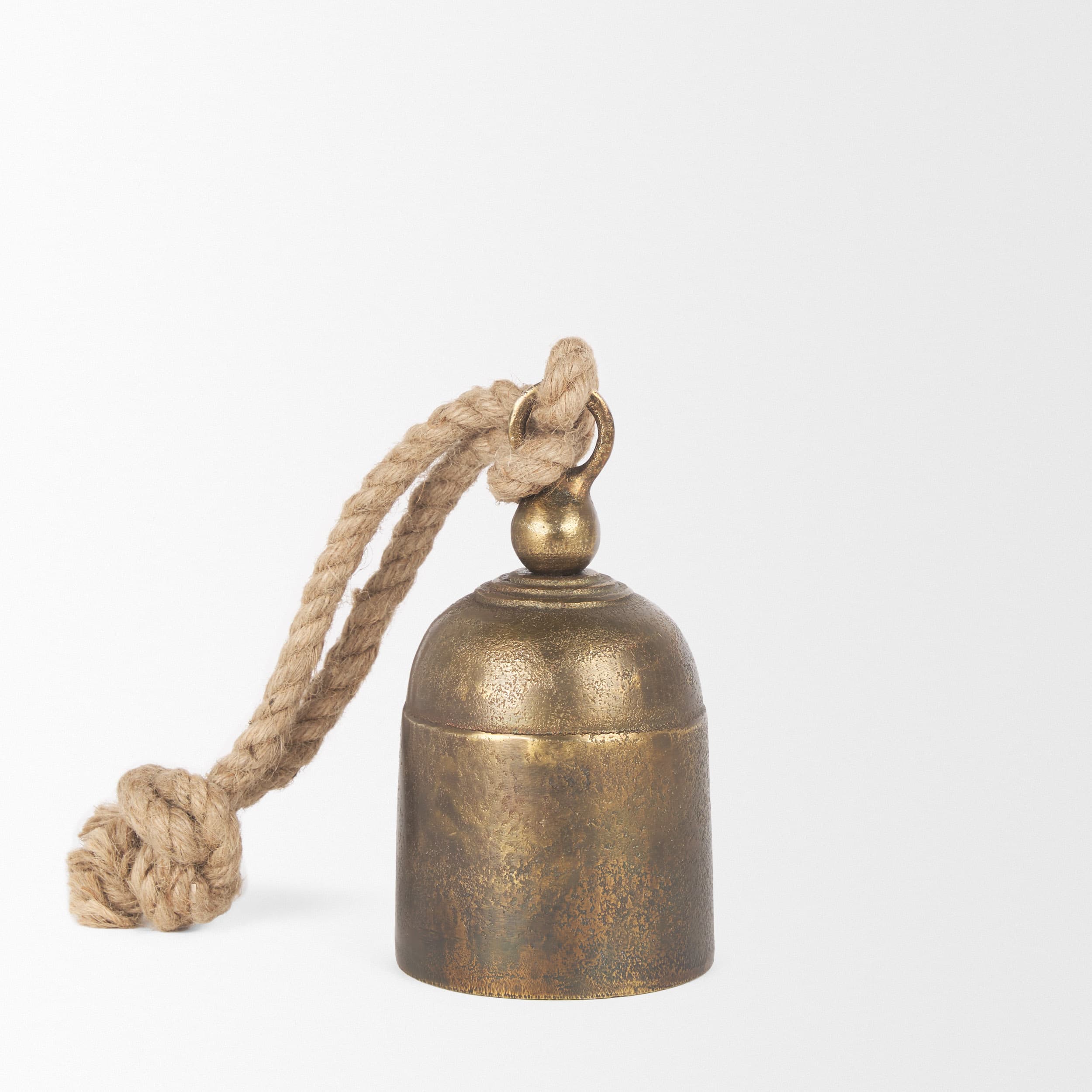 Quincy Small Gold Metal Decorative Bell Object — product photograph