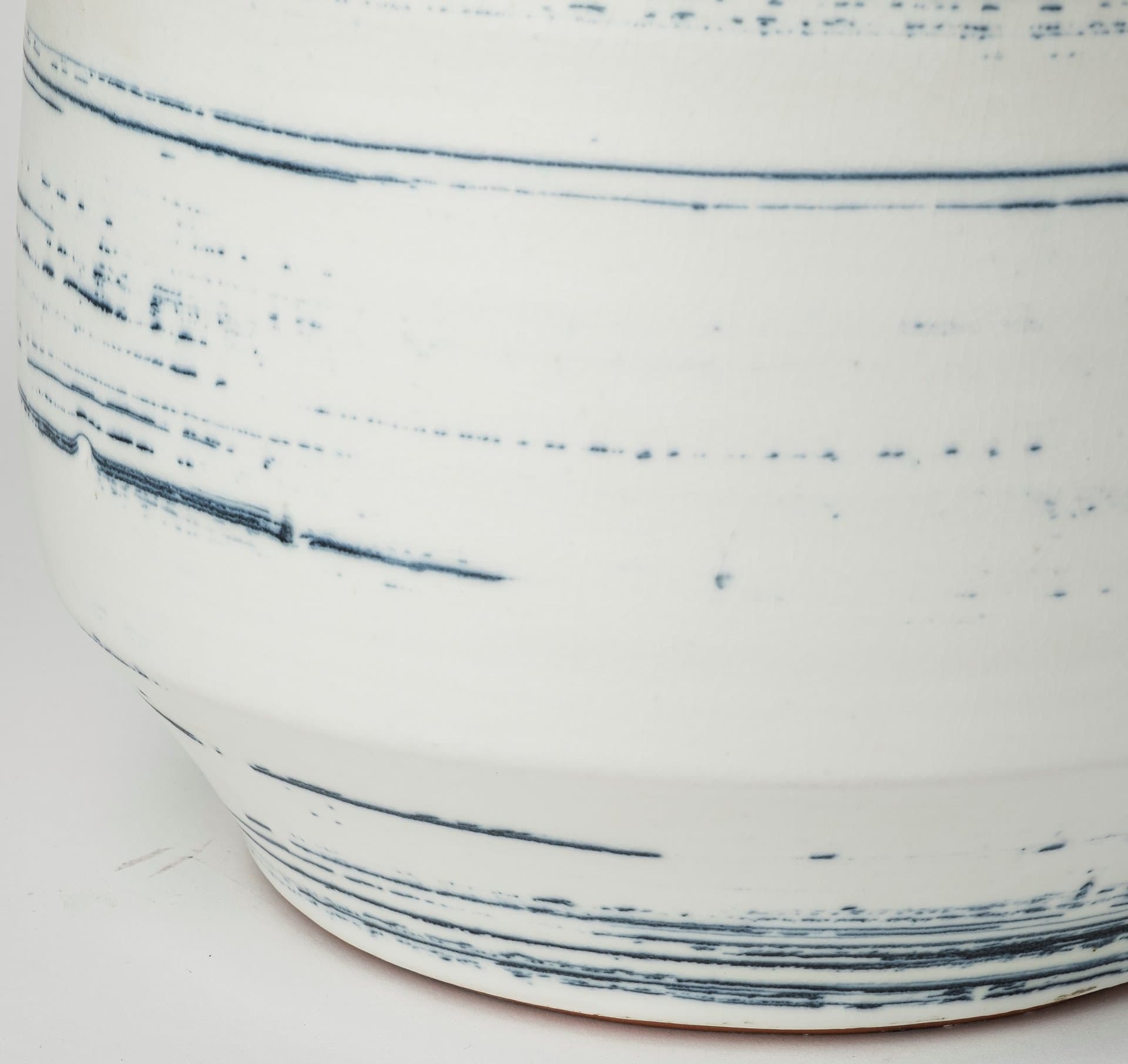 Sonnett Tall White/Blue Ceramic Vase — product photograph