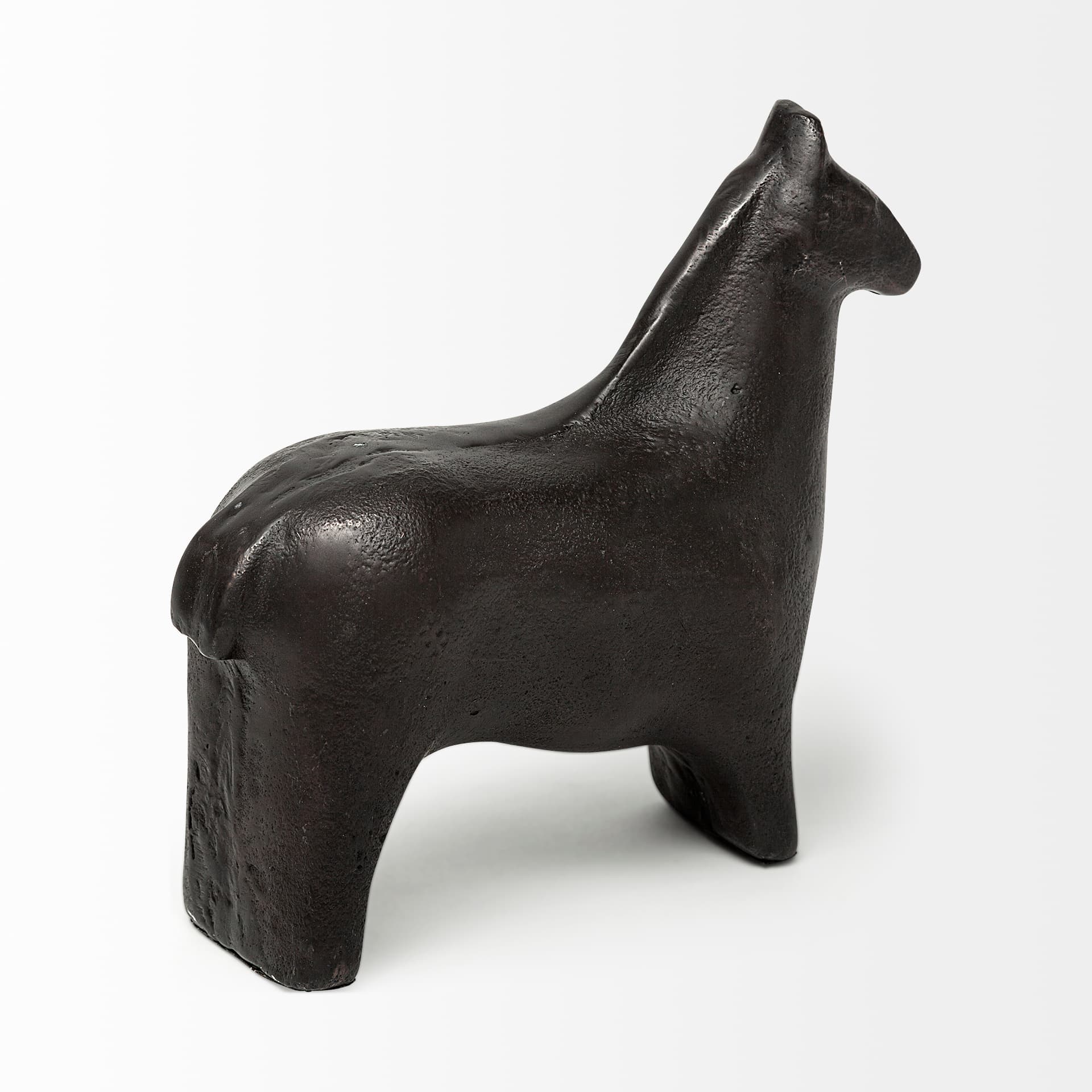 Sphynx II 7L x 2W Black Cast Aluminum Horse Shaped Object — product photograph
