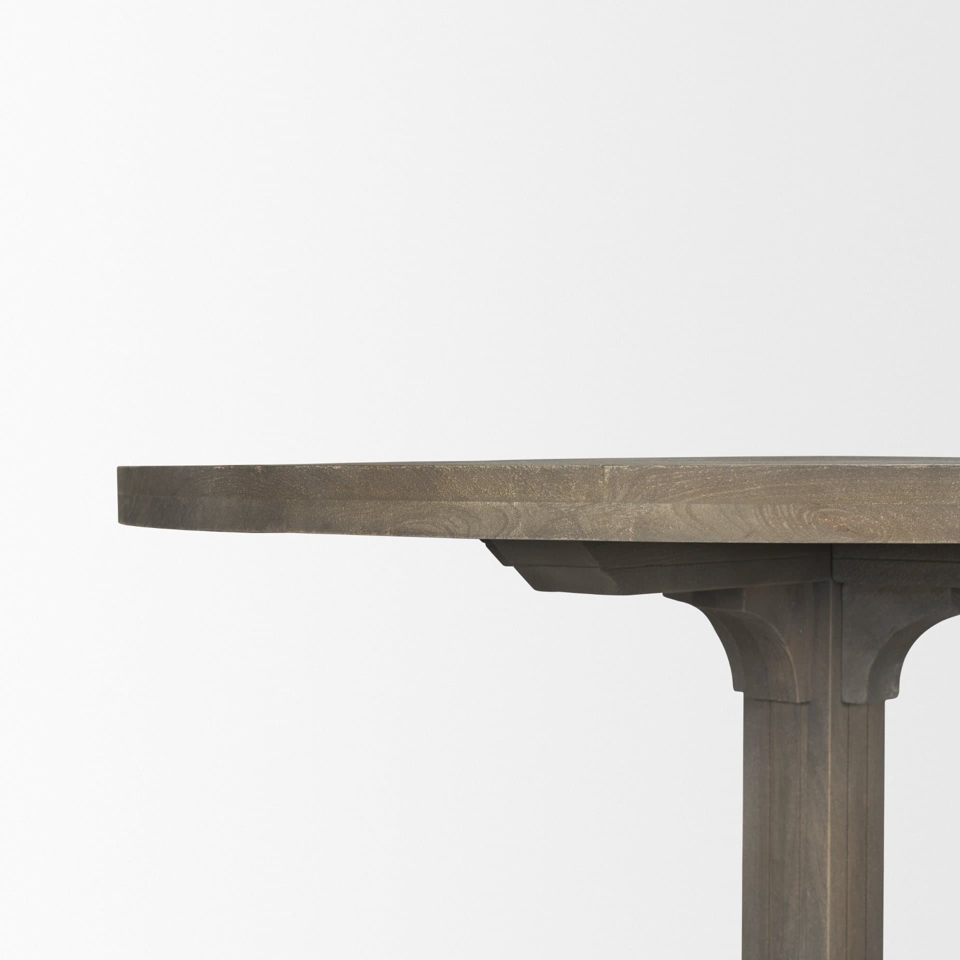 Barrett 54"L x 54"W Pedestal Dining Table | Modern | Brown Wood | Seats 4 — product photograph