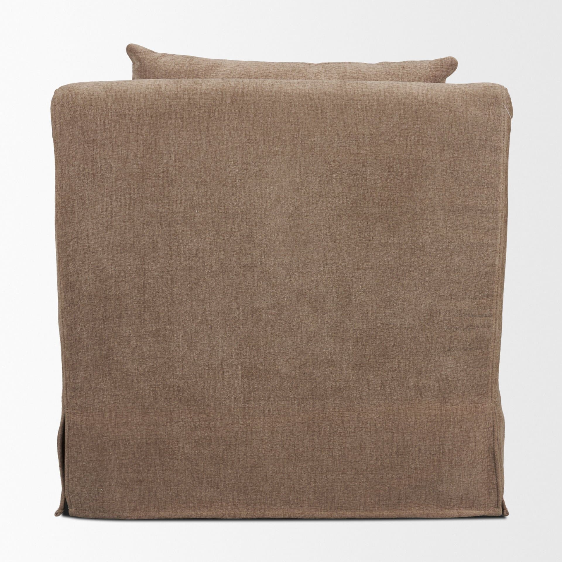 Ellington Slipcovered Slope Arm Swivel Accent Chair | Stonewashed Latte Fabric — product photograph