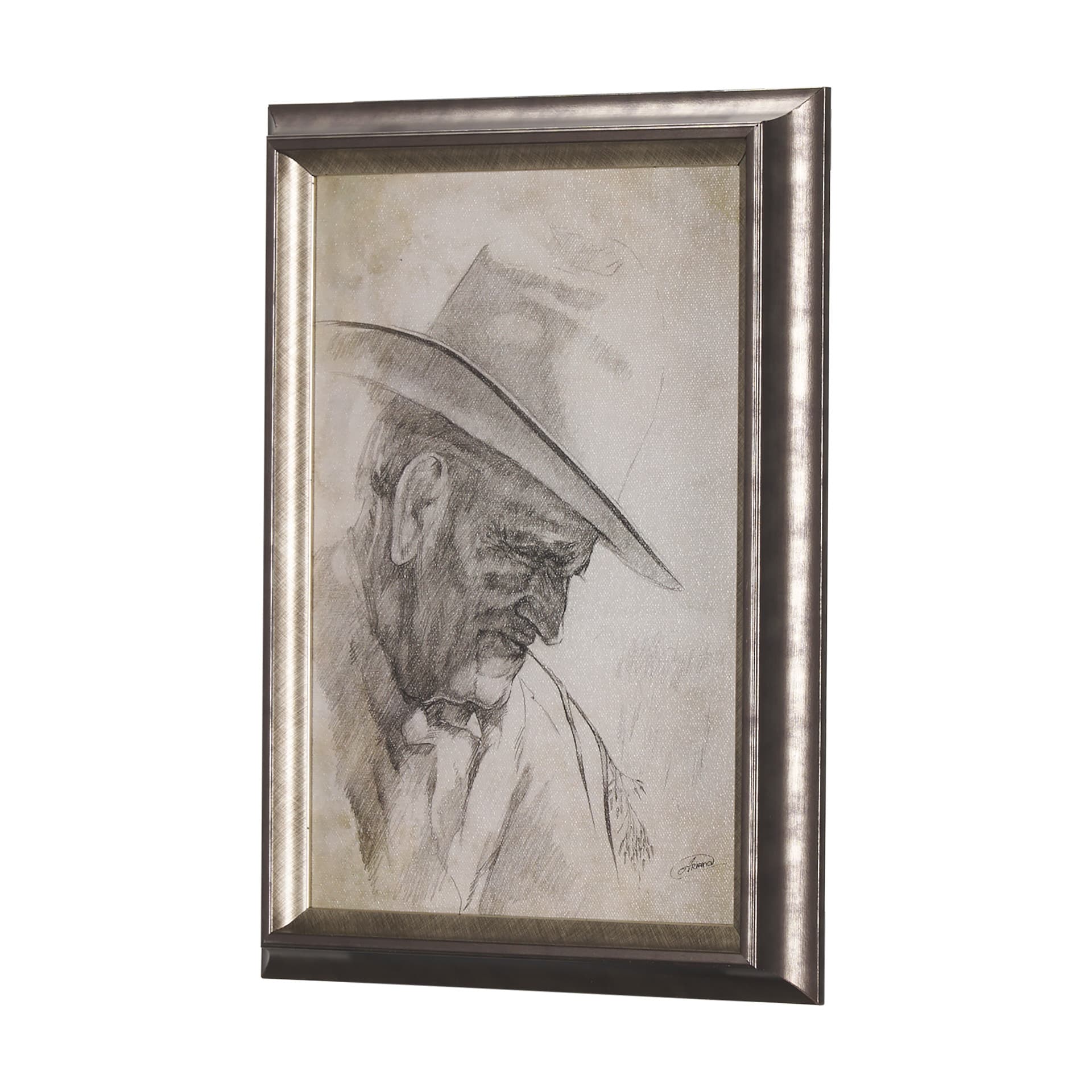 Old West Collection I ( Farm view) by Mercana Studio a Hand Embellished Textured Framed Art Print — product photograph