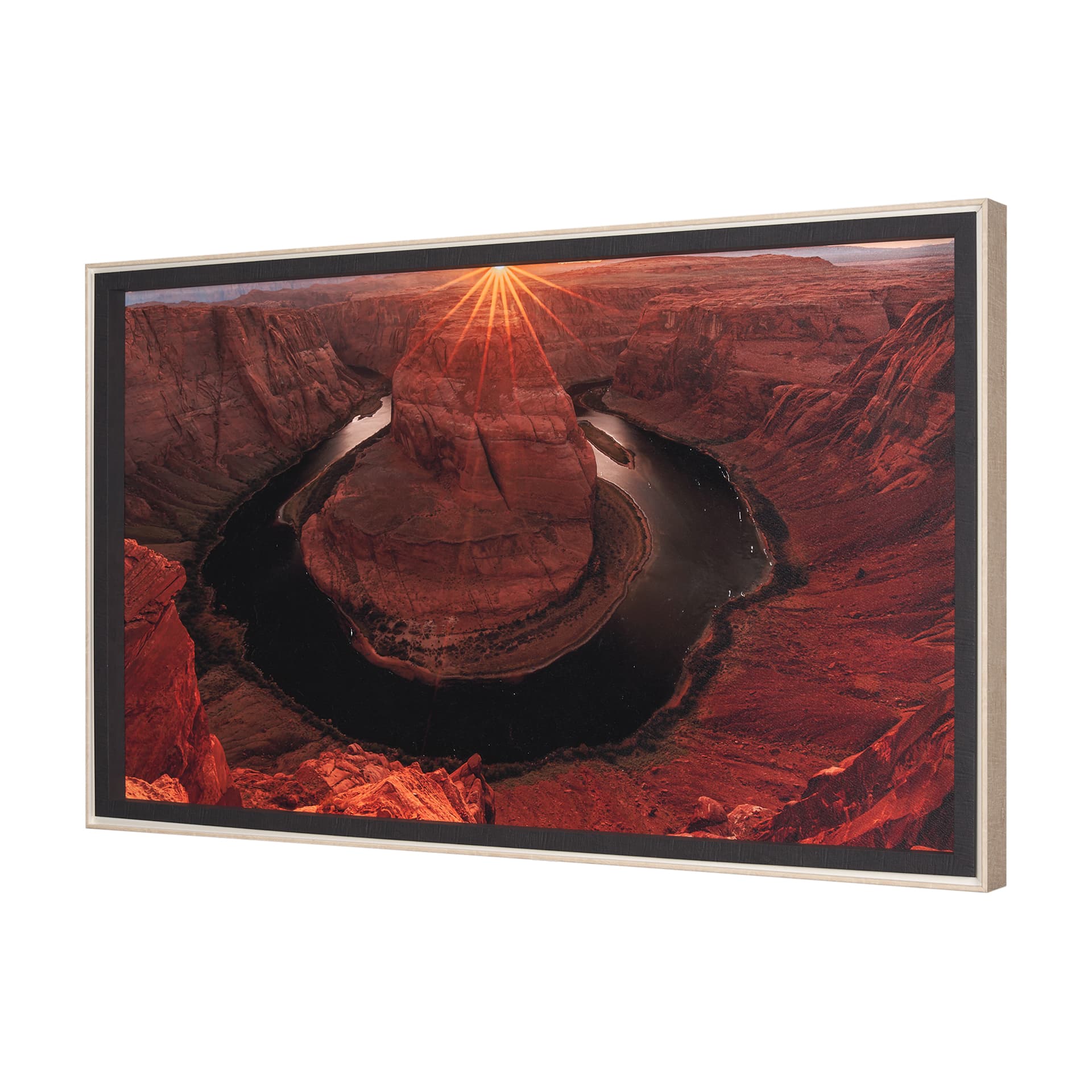 Horseshoe Bend by Gary Blatter a Hand Embelished Textured Framed Photo Art Print — product photograph