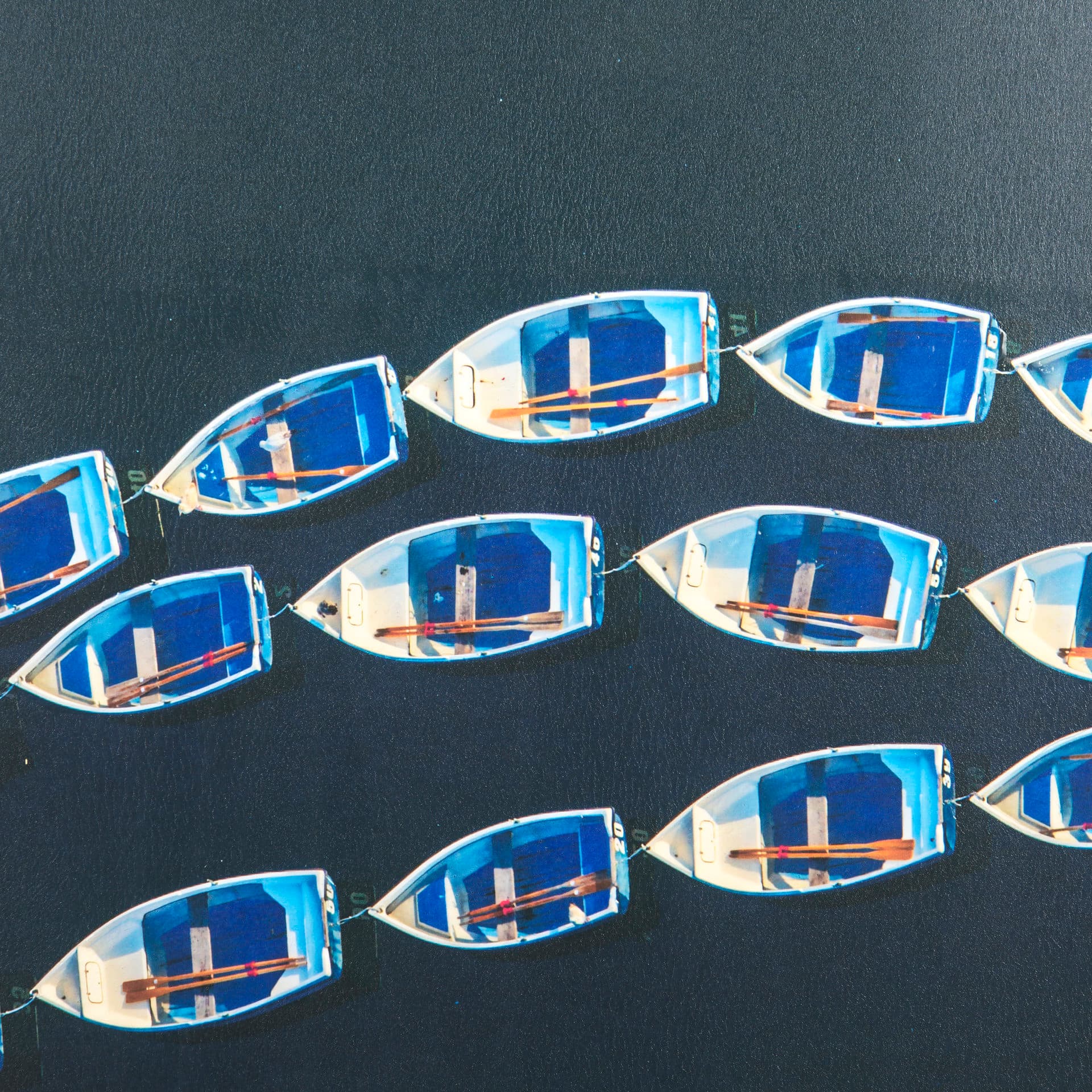 Sitting Boats by Mercana Studio a Hand Embellished Textured Framed Photo Art Print Matted under Glas — product photograph