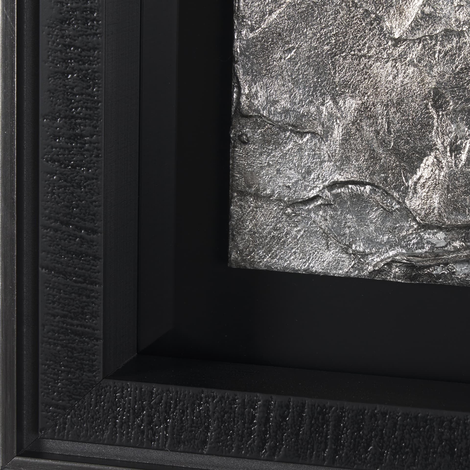 Pewter Leaves I by Morgan McLaren a Framed Art Print Matted under Glass — product photograph