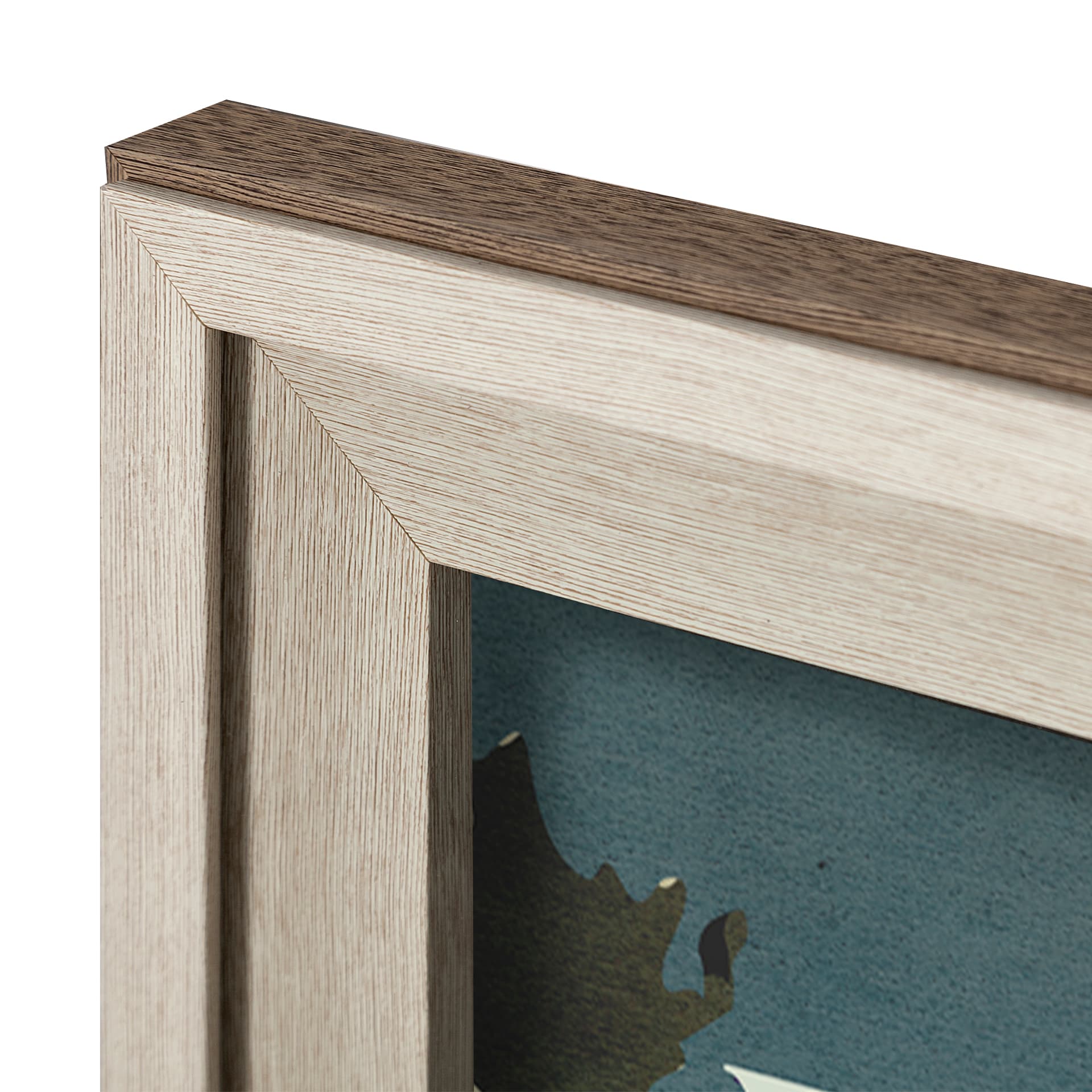 Blue Mountain by Simeng a Framed Art Print Matted under Glass — product photograph