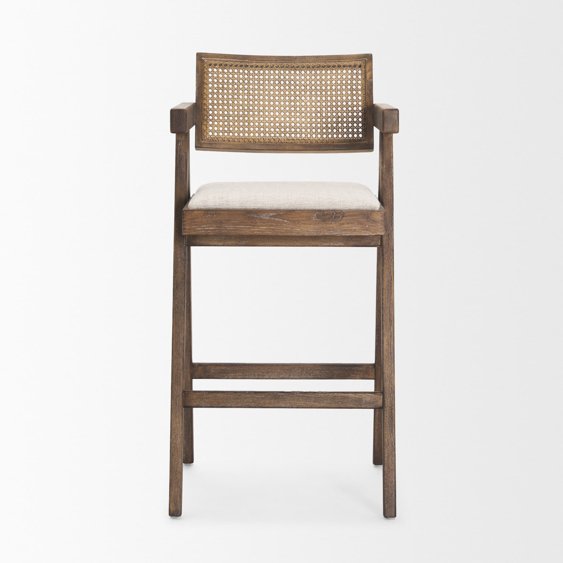 Indie Low Back 29.5in Seat Bar Stool | Medium Brown — product photograph