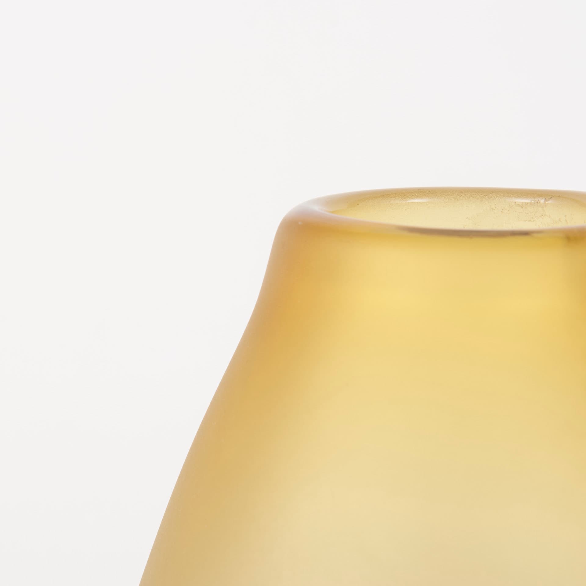 Pyla Large Yellow/Brown Glass Sand Dune Inspired Vase — product photograph