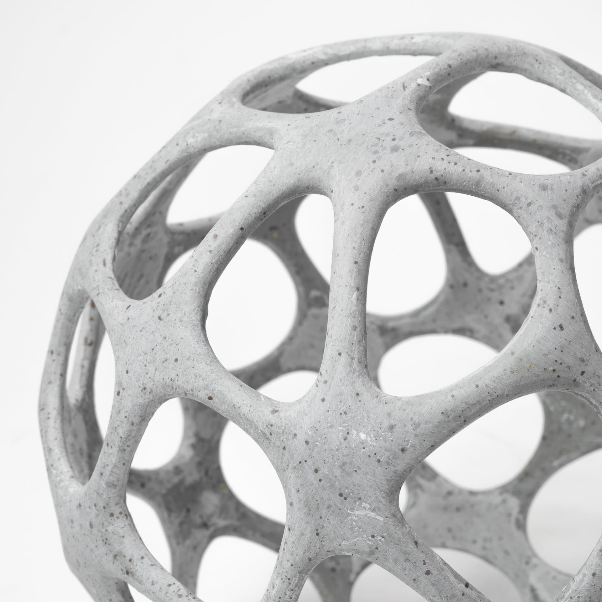 Spiro 7L x 7W Off-White Hollow Decorative Orb — product photograph