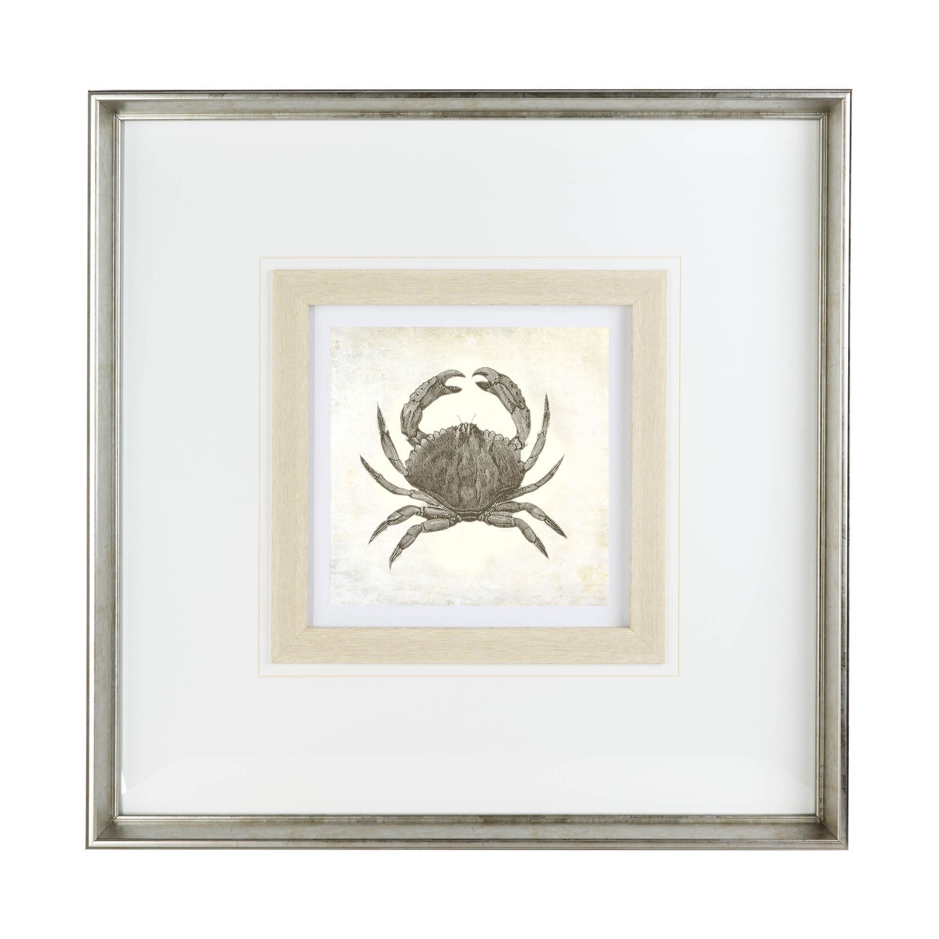 Vintage Crab by Mercana Studio a Framed Art Print Matted under Glass — product photograph