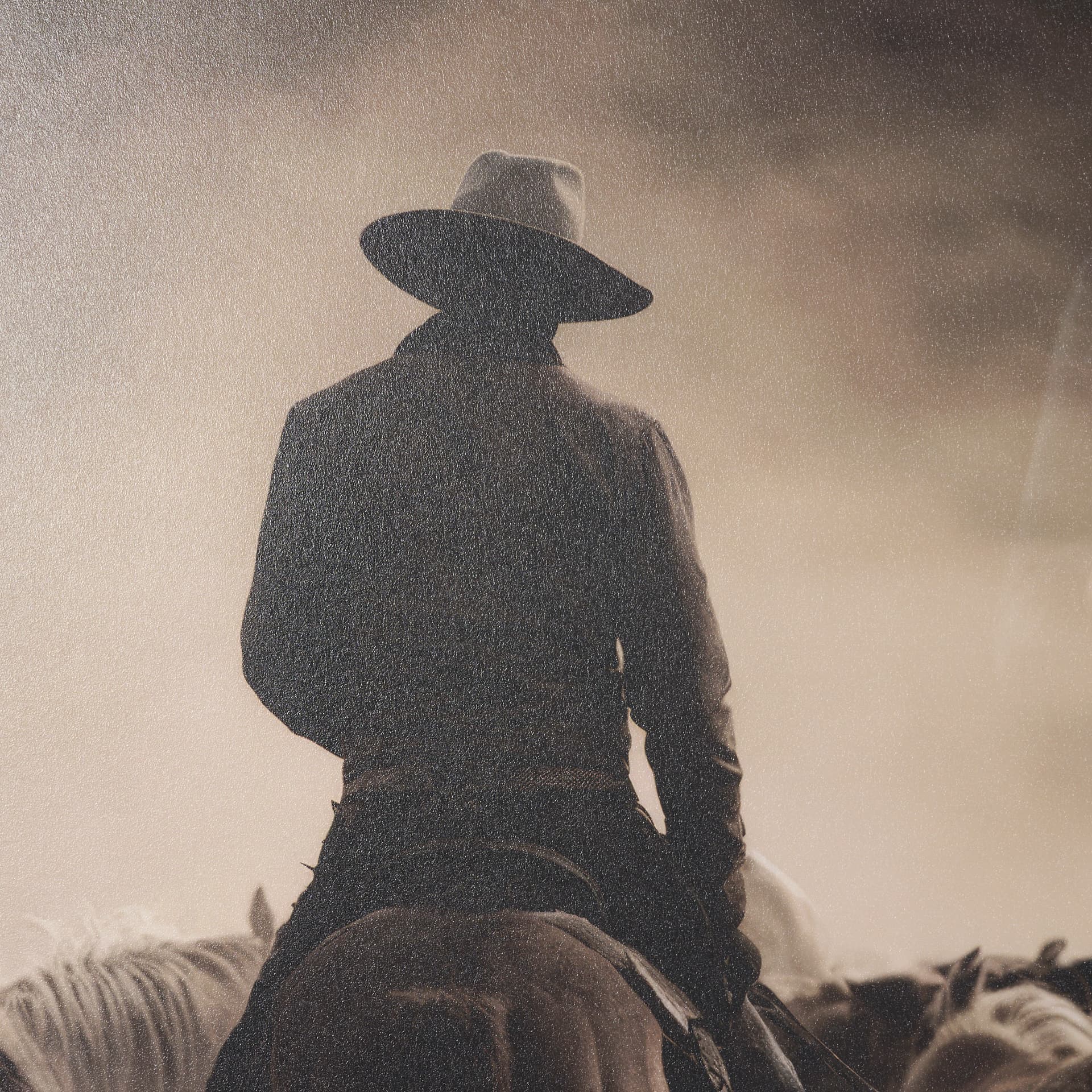 Western Horse Drive by Andreas Magnusson Textured FramedPhoto Print Matted under Glass — product photograph