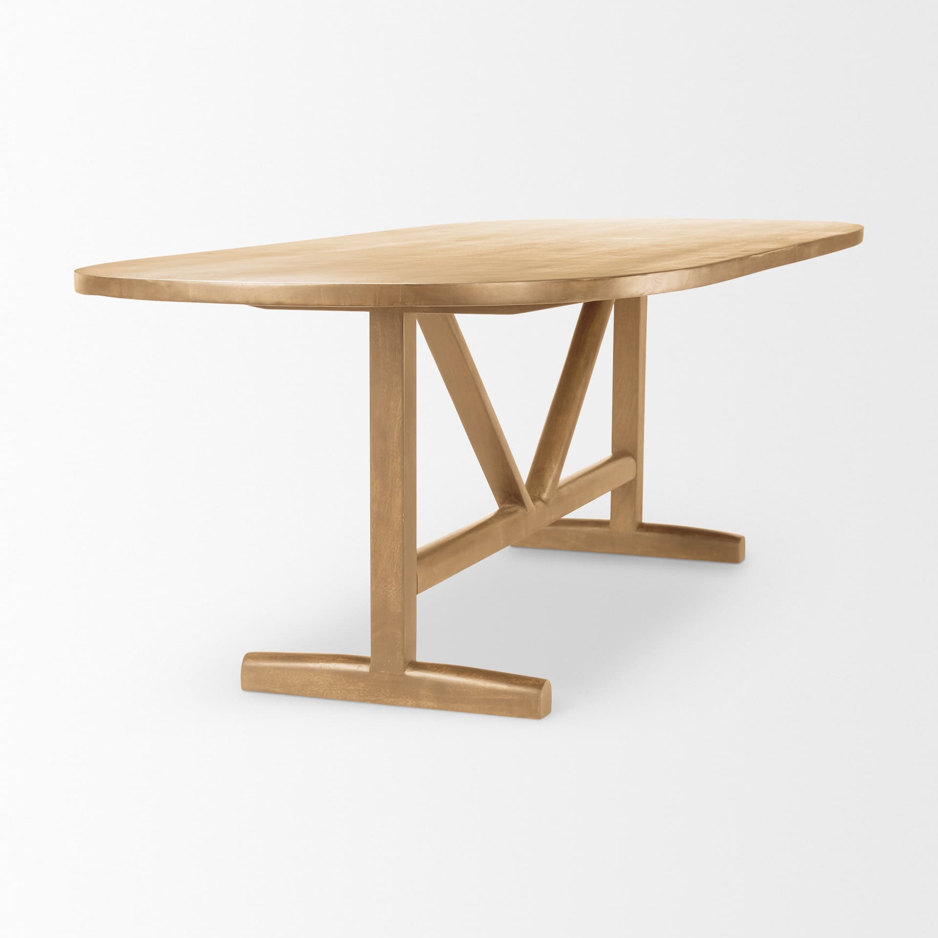 Viktor 94"L x 42"W Dining Table | Modern | Light Brown Wood | Seats 4 — product photograph