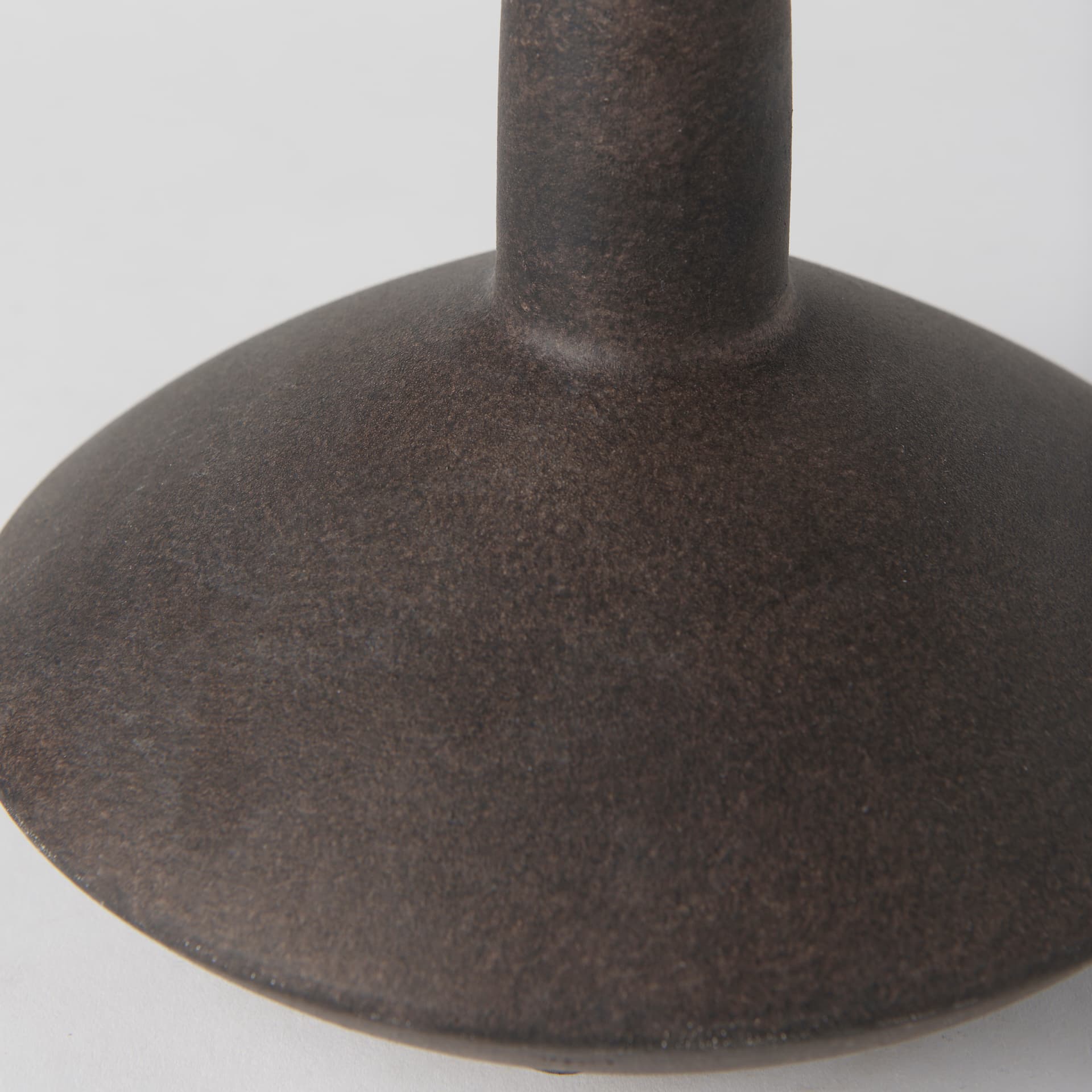 Rylee 6.9H Dark Brown Ceramic Vase — product photograph