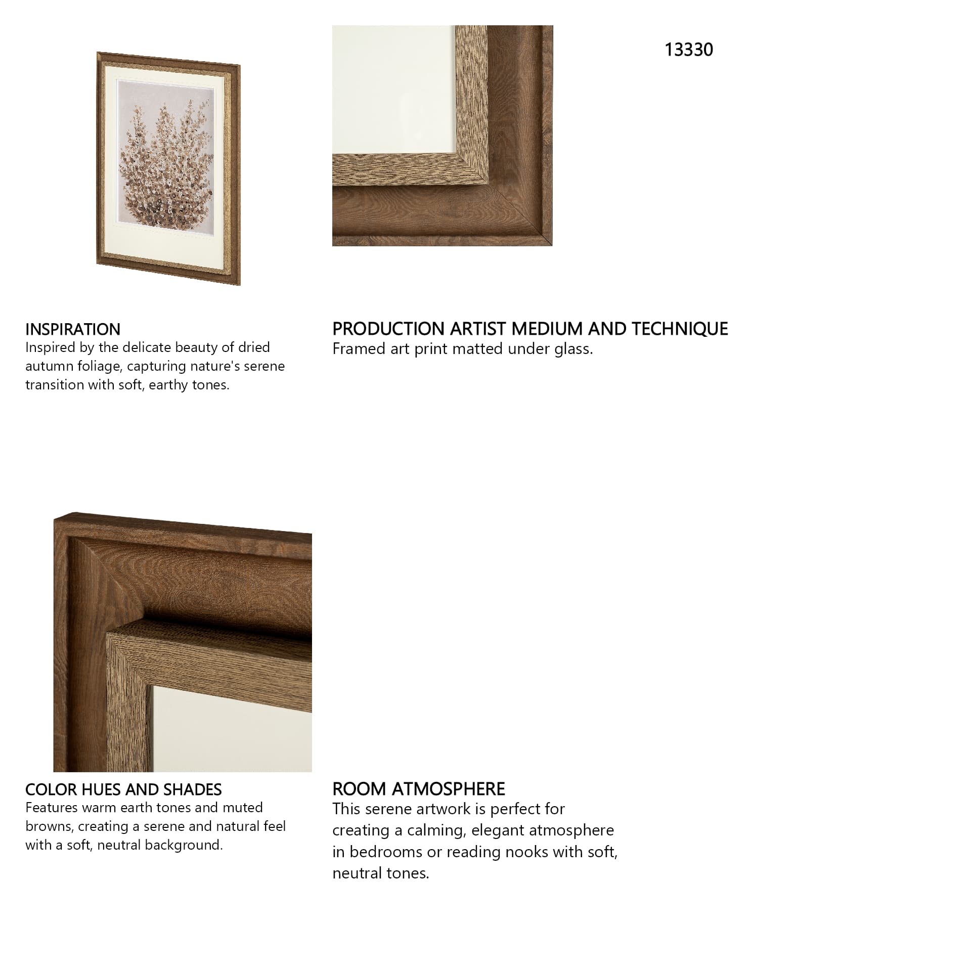 Rustic Wildflowers I by Tim OToole a Framed Art Print Matted under Glass — in a styled room