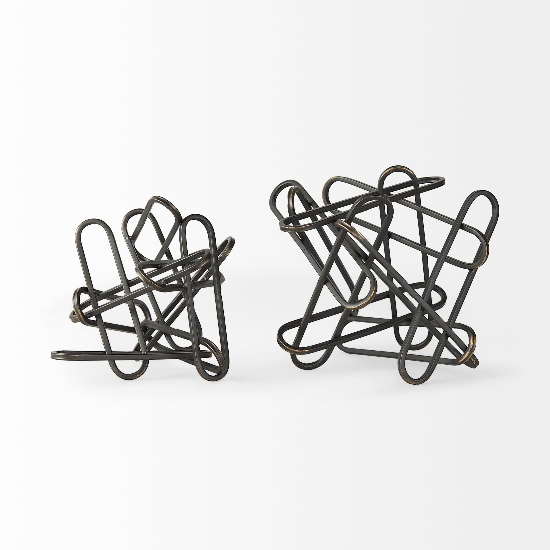 Henderson 10.4L x 8.3W x 7.7H Black Metal Paperclip Decorative Object — product photograph