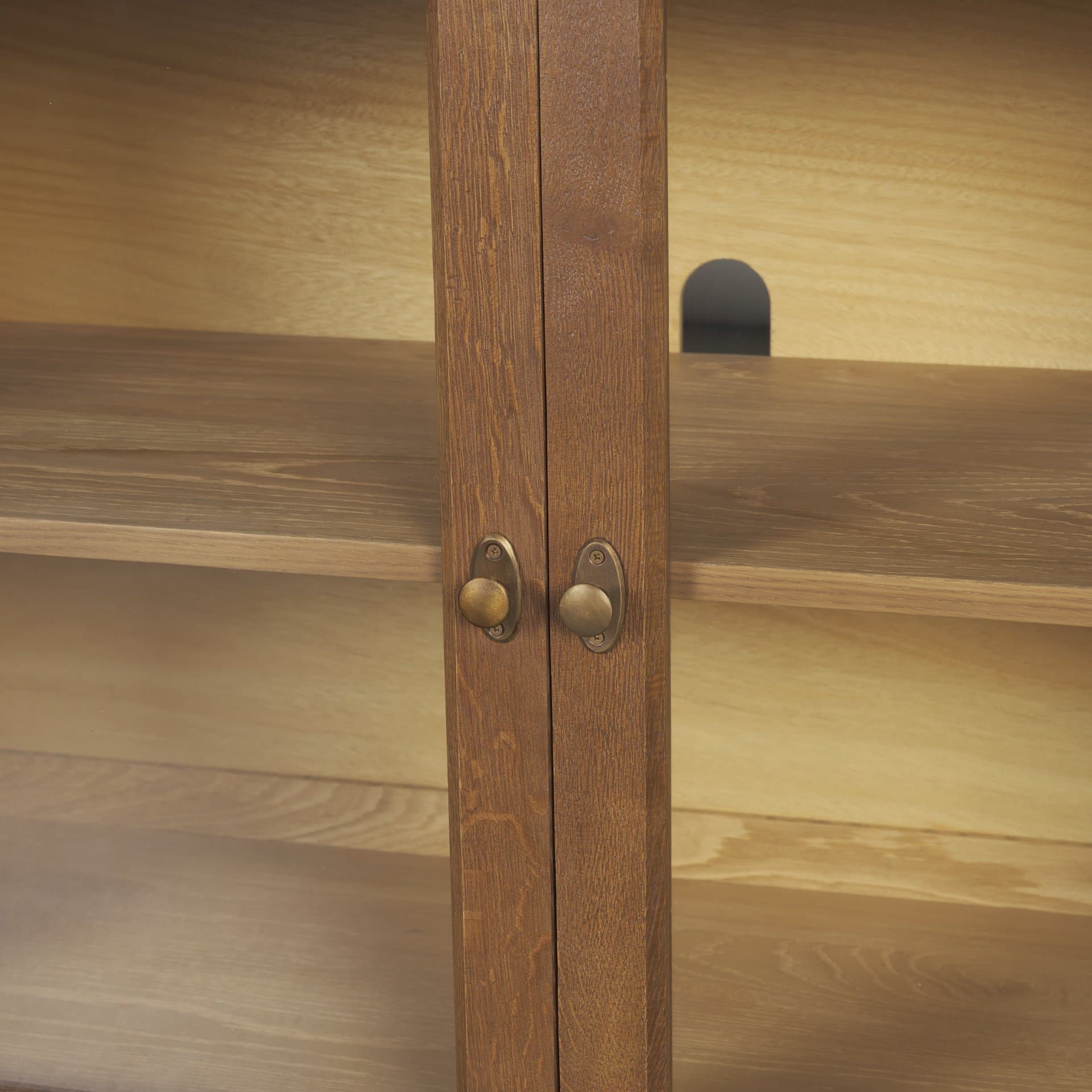 Winsford 82" Two-Tone Oak Sideboard w/ Glass Doors — product photograph