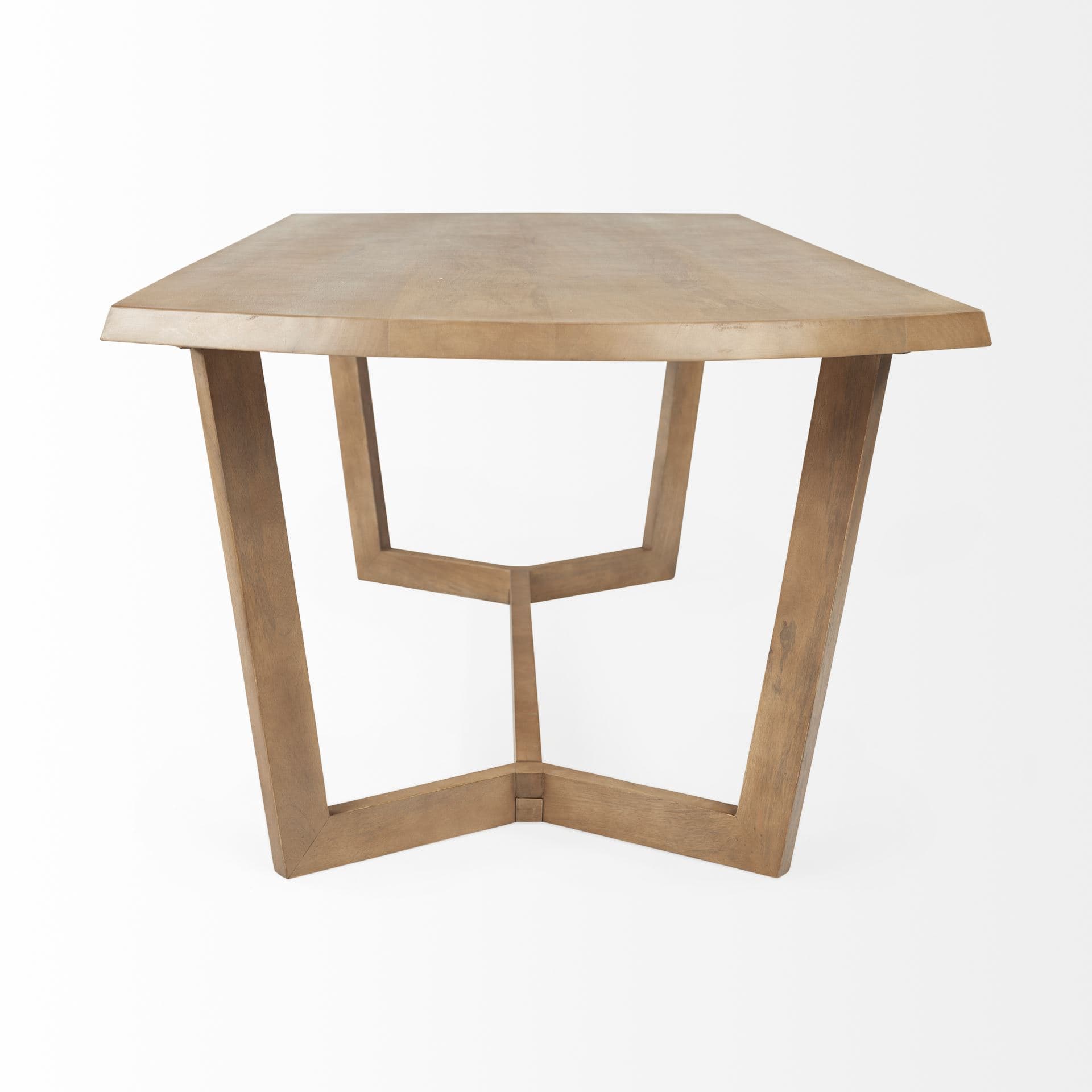 Denver 92"L x 39"W Rectangular Dining Table | Modern | Brown Wood | Seats 6 — product photograph