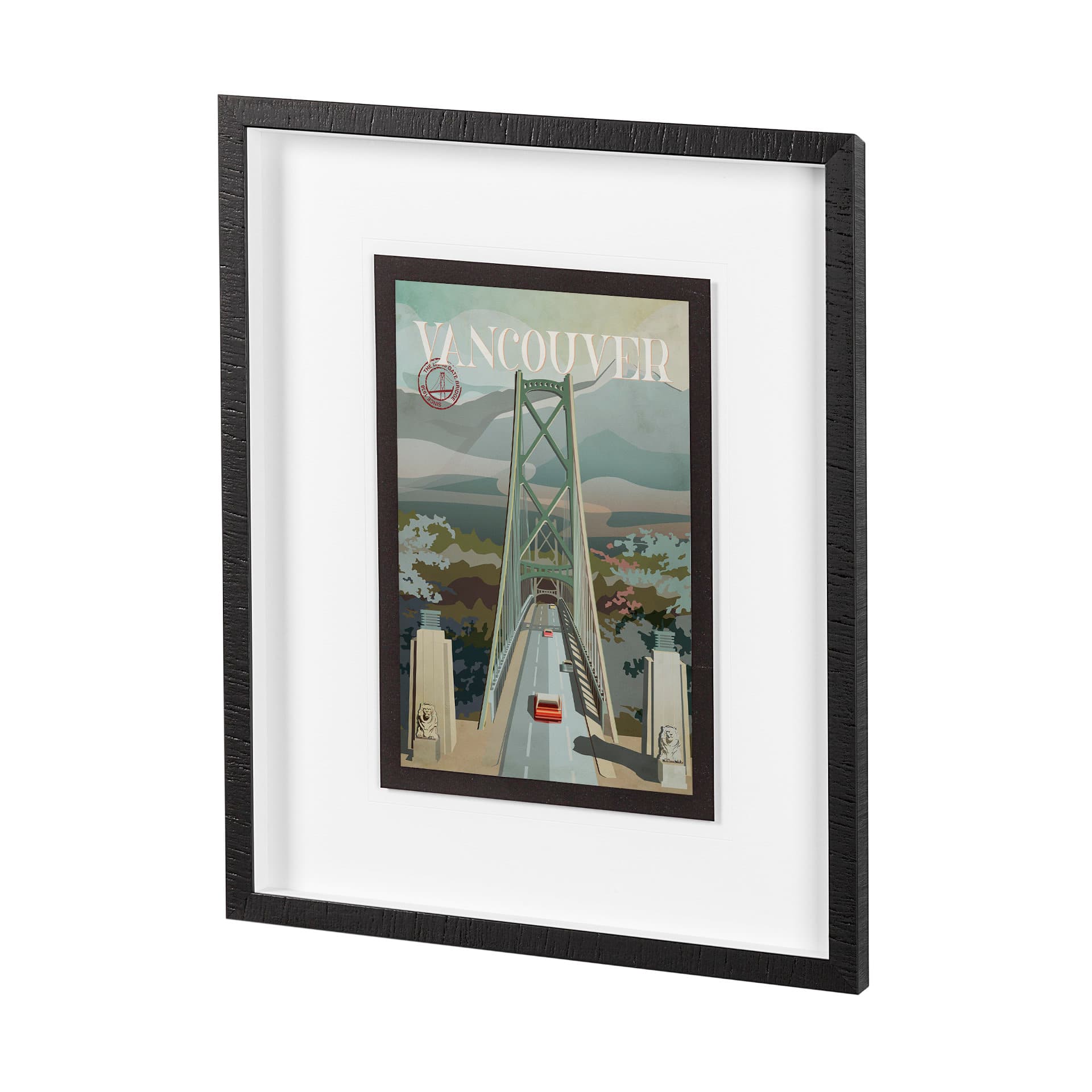 Vancouver Go Canada (M) by Mercana Studio a Framed Art Print Matted under Glass — product photograph