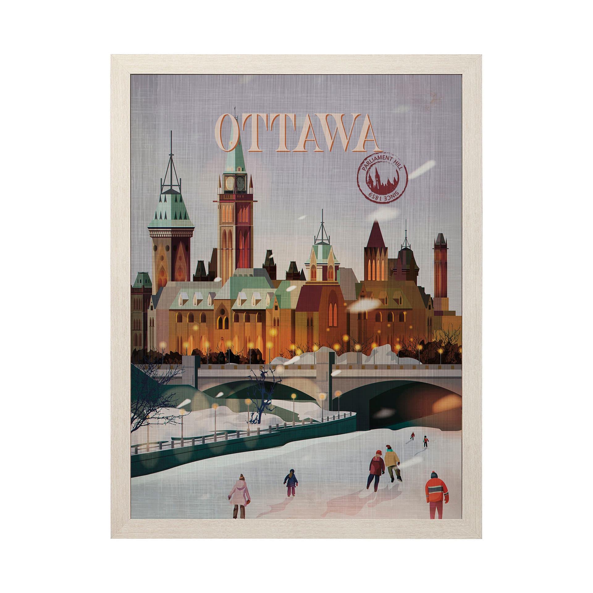 Ottawa Go Canada (L) by Mercana Studio a Hand Embellished Decograph Framed Art Print — product photograph