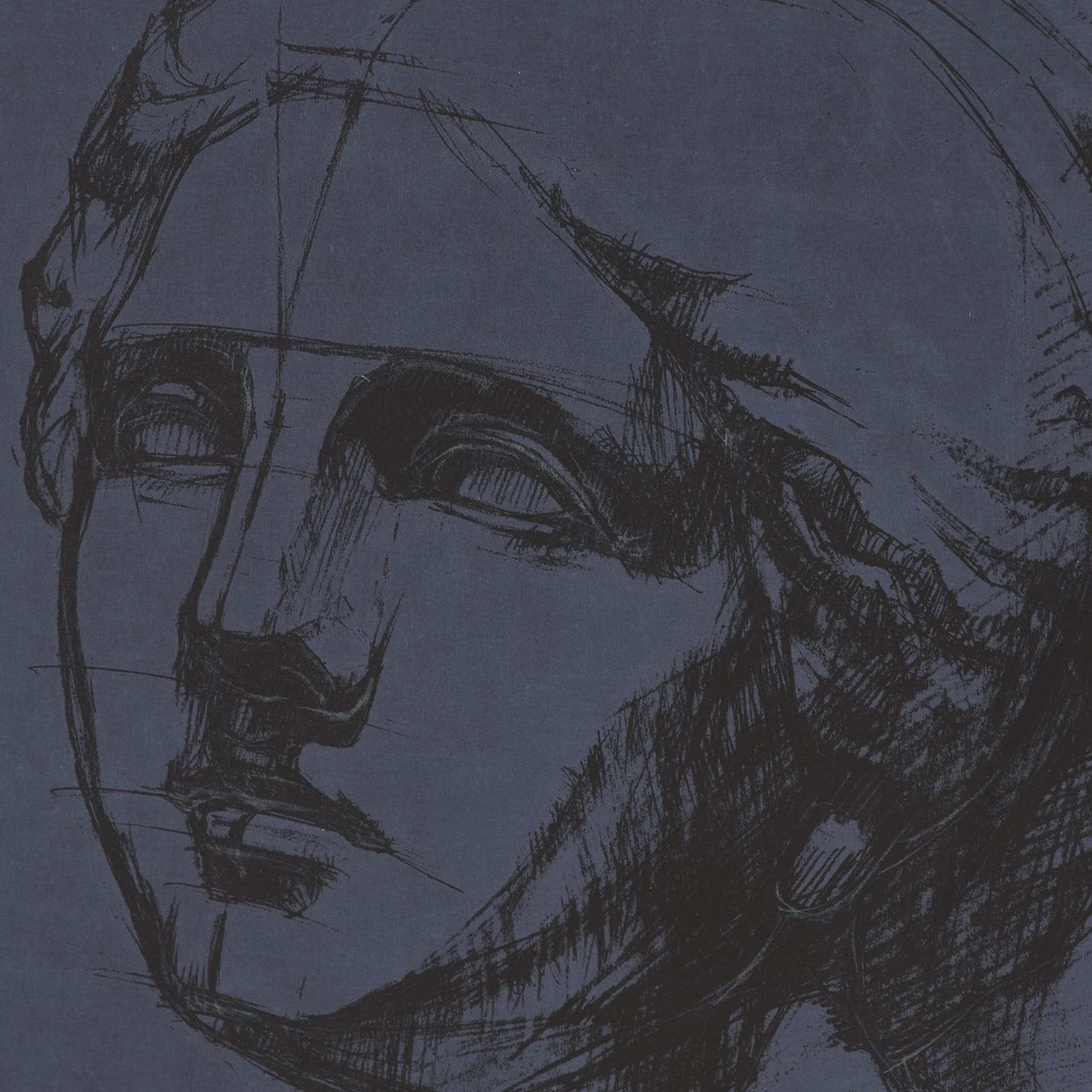 Face Study I by Ariana a Hand Embellished Framed Print under Glass — product photograph