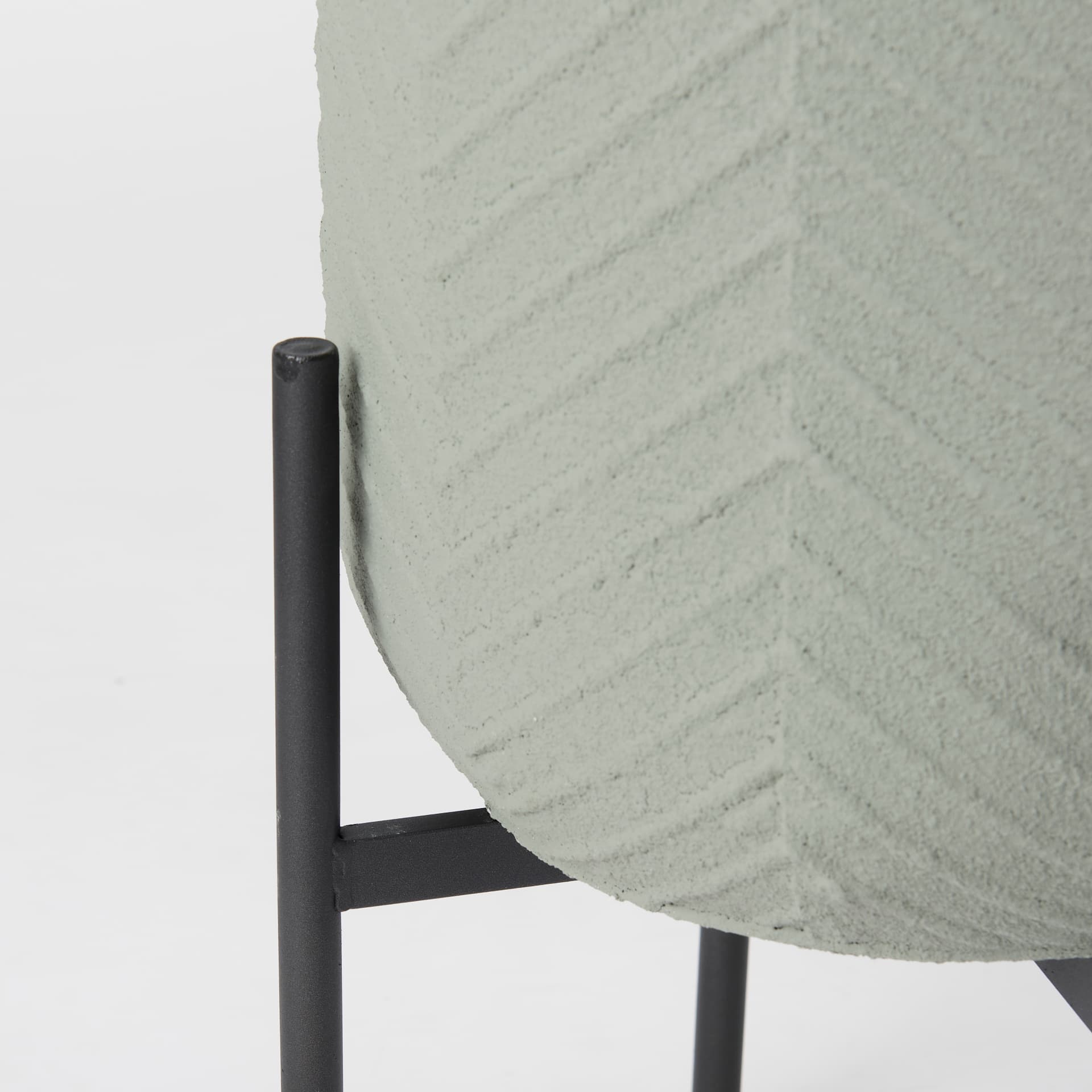 Mabel Set of Two 15.4 x 24.8 Green Top W/ Black Iron Base Plant Stands — product photograph